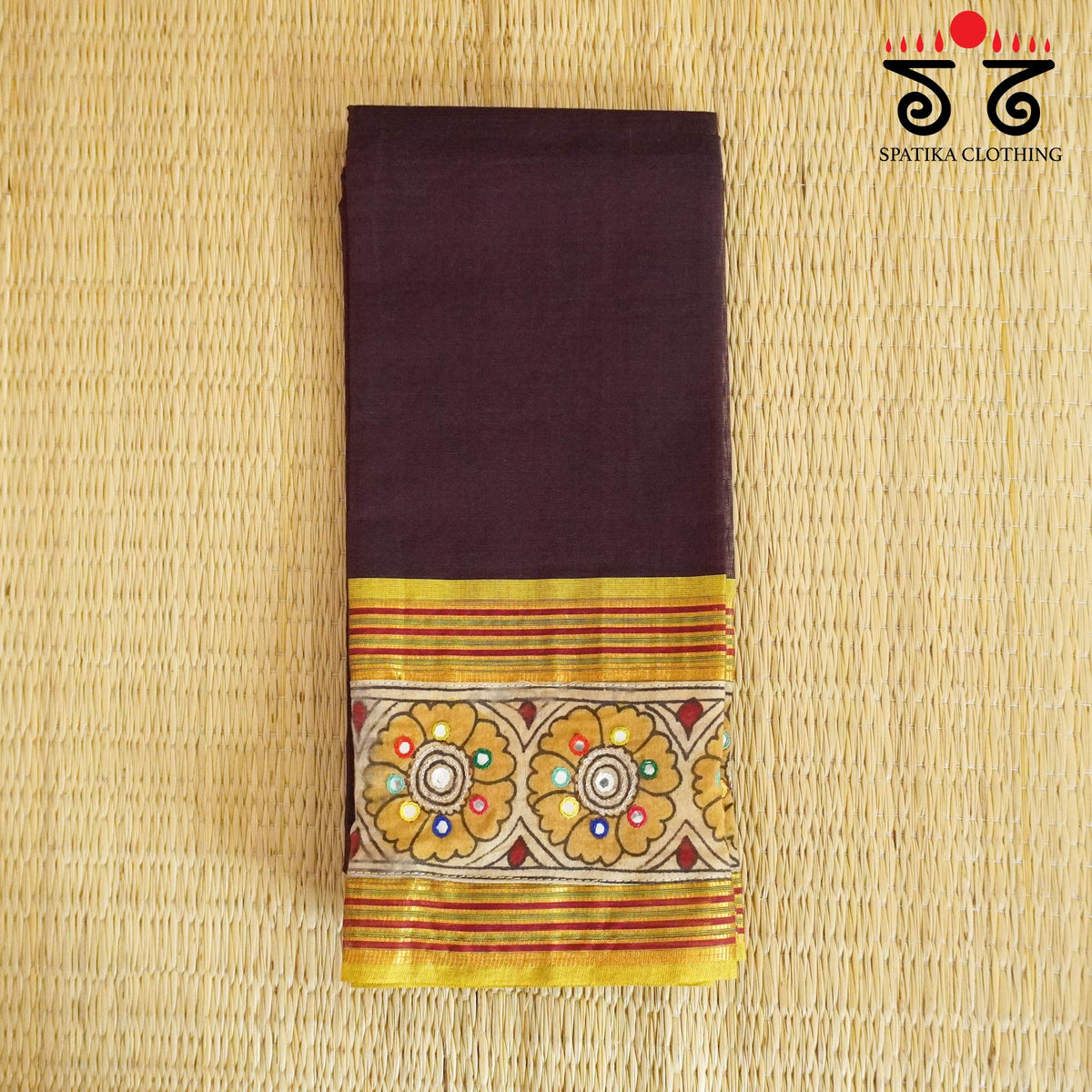 Pen kalamkari Handcrafted Blouse Fabric