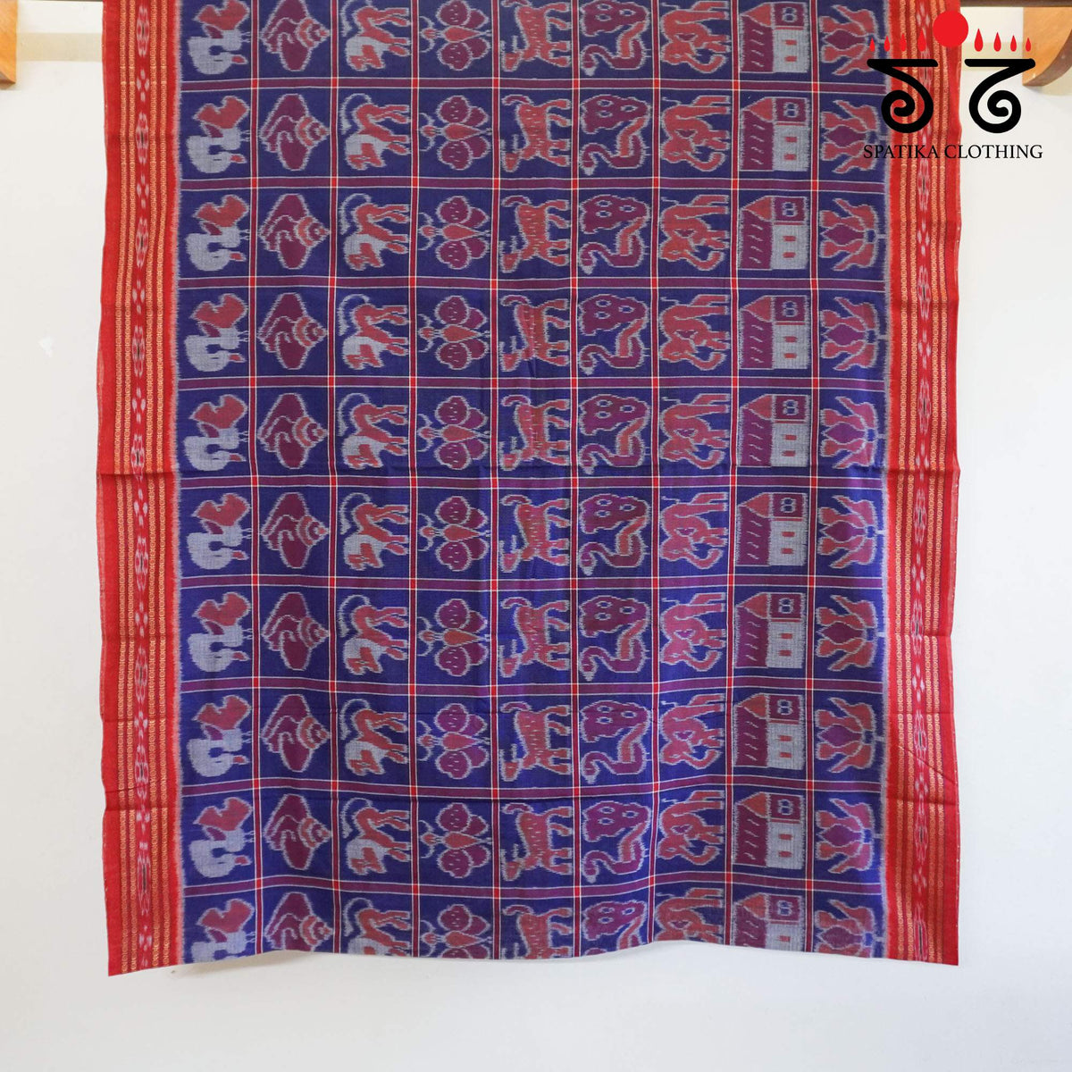 Blue Nuapatna-Ikat Handwoven Cotton Saree