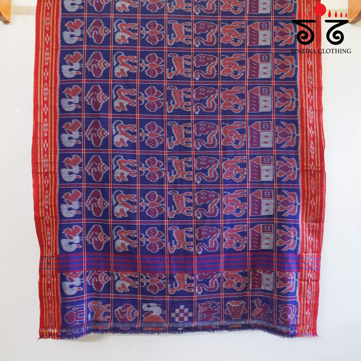 Blue Nuapatna-Ikat Handwoven Cotton Saree