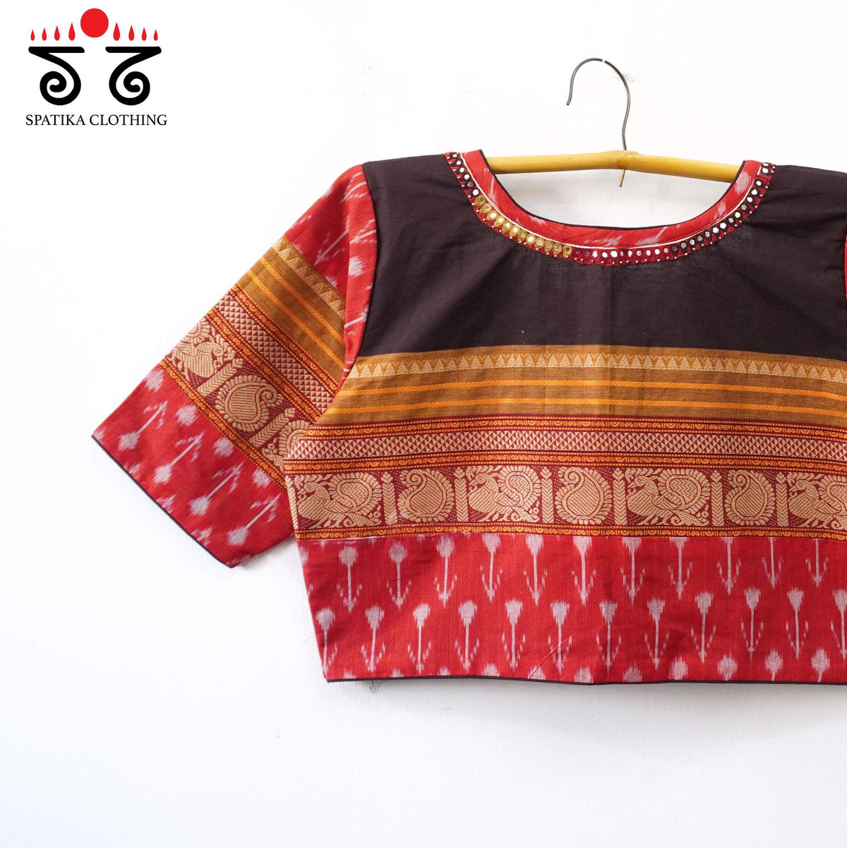 Maroon Kanchi Cotton Handcrafted Blouse