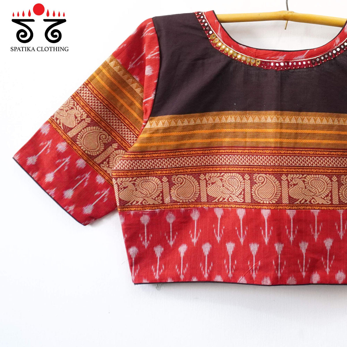 Maroon Kanchi Cotton Handcrafted Blouse