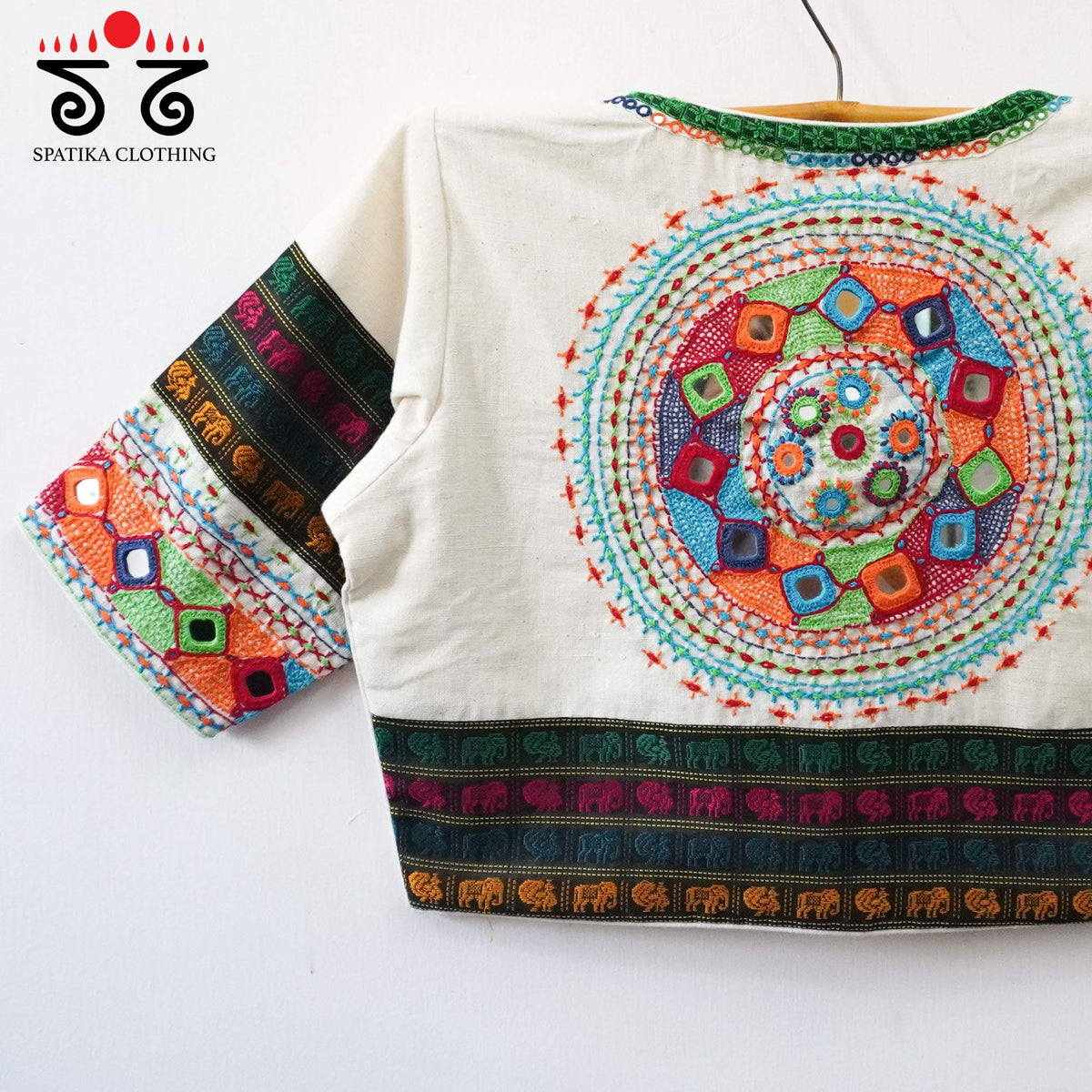 White Festive Lambani Khun Handcrafted Blouse