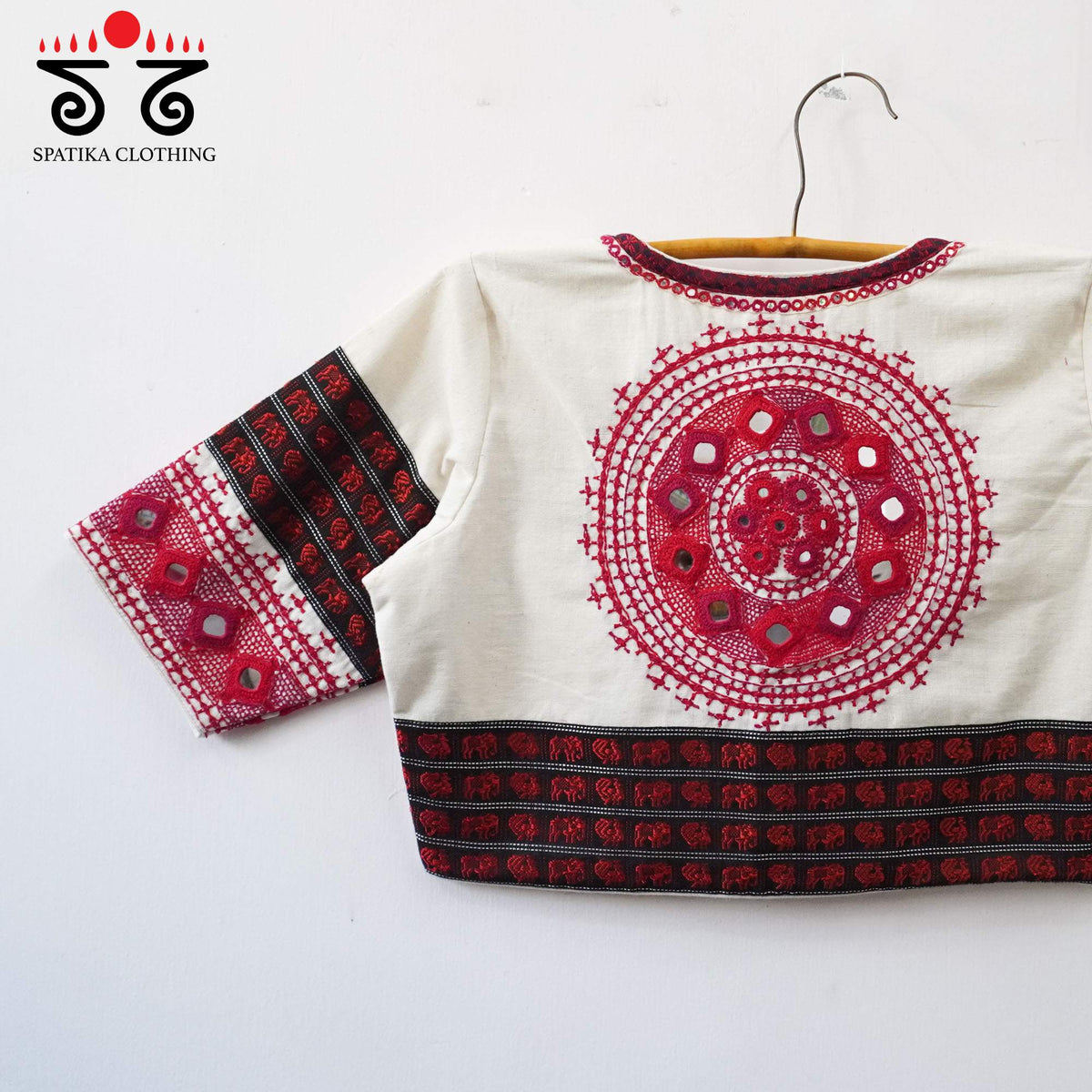 White Festive Lambani Khun Handcrafted Blouse
