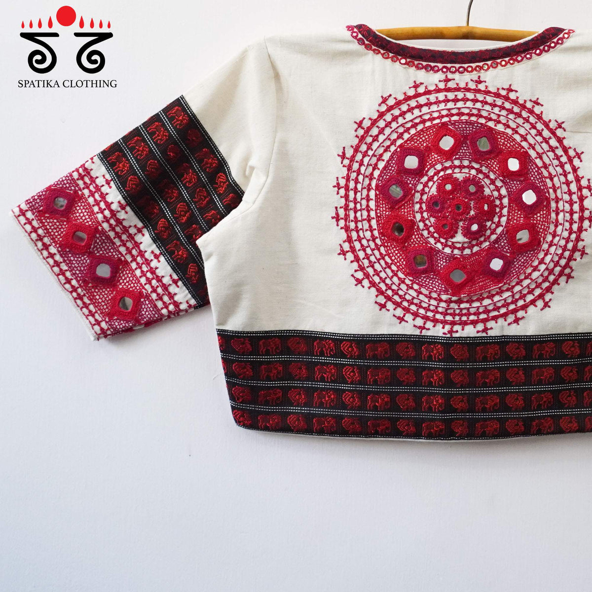 White Festive Lambani Khun Handcrafted Blouse