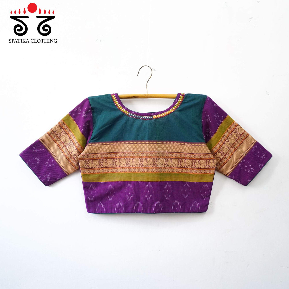 Green Kanchi Cotton Handcrafted Blouse