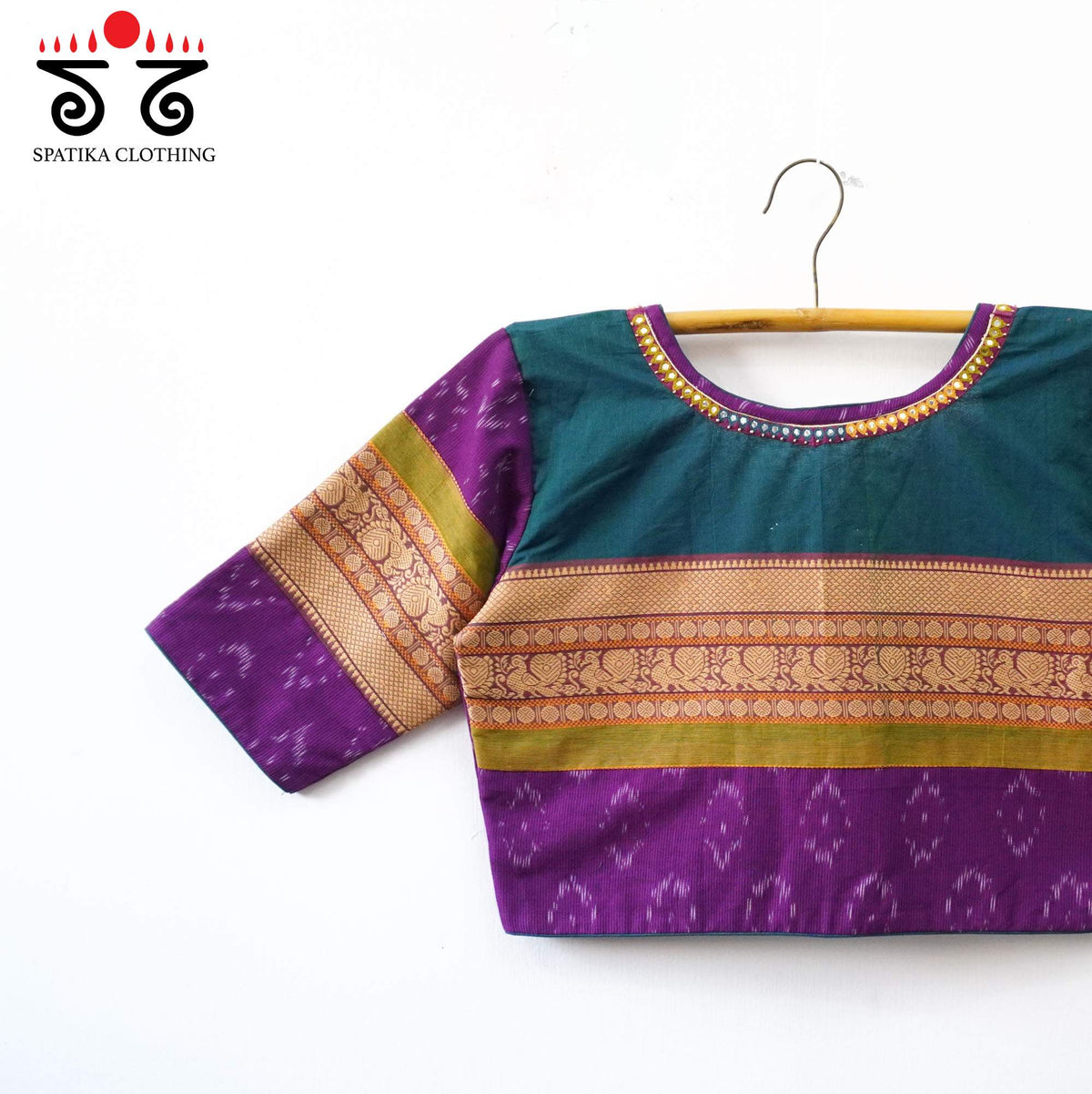 Green Kanchi Cotton Handcrafted Blouse