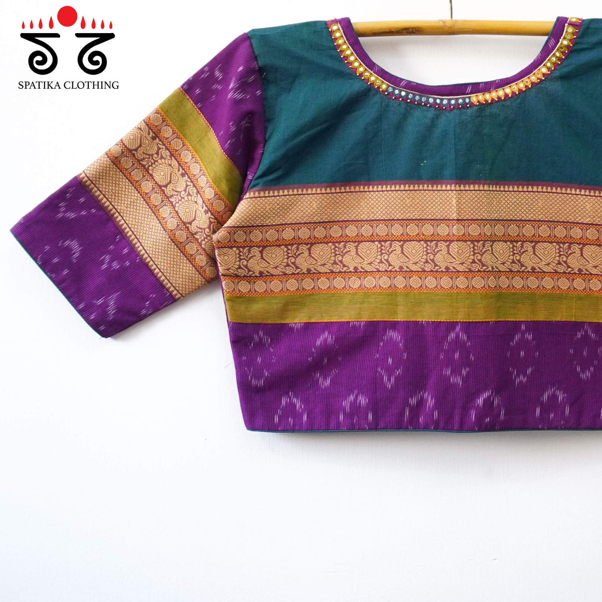 Green Kanchi Cotton Handcrafted Blouse