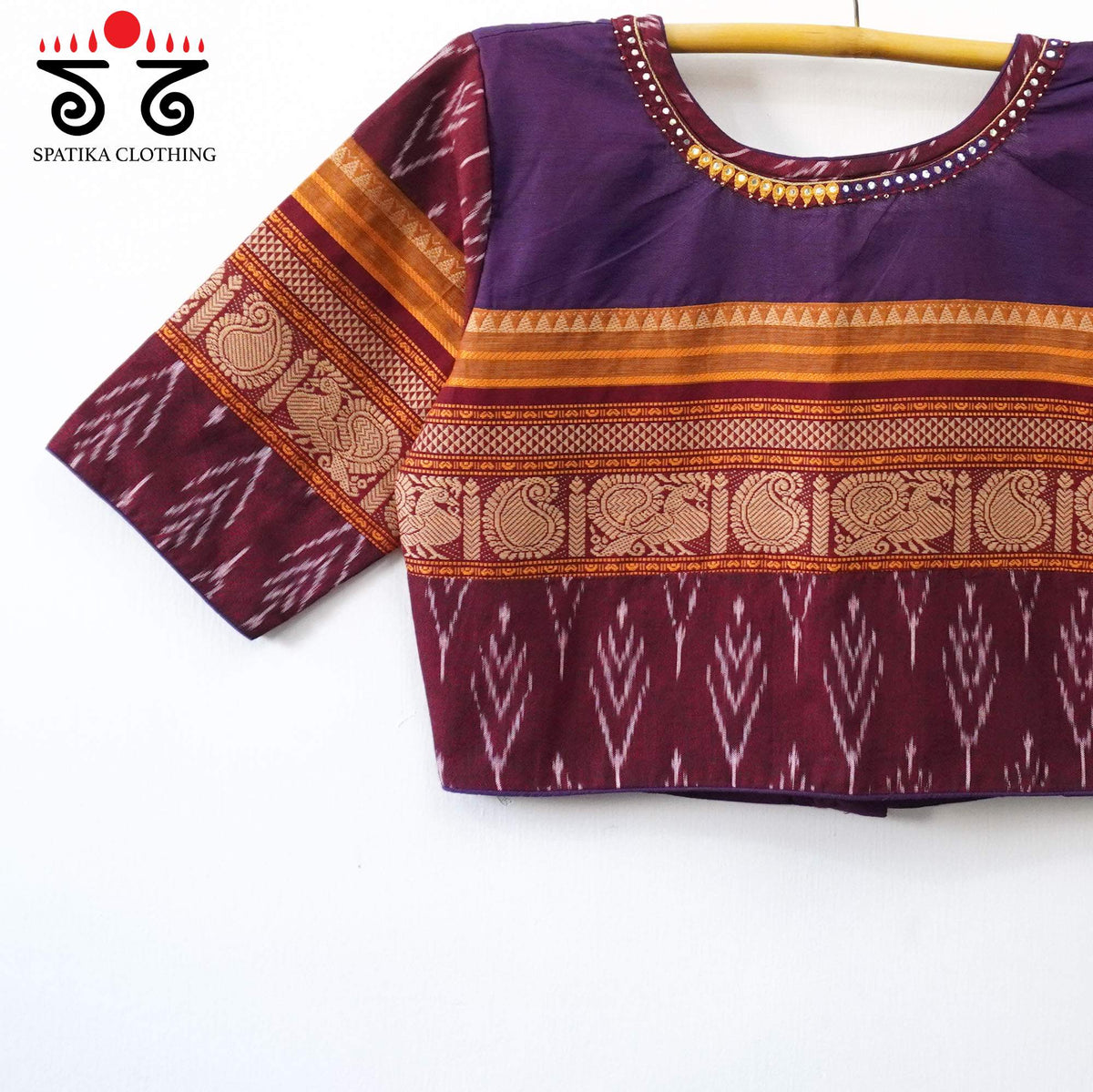 Purple Kanchi Cotton Handcrafted Blouse