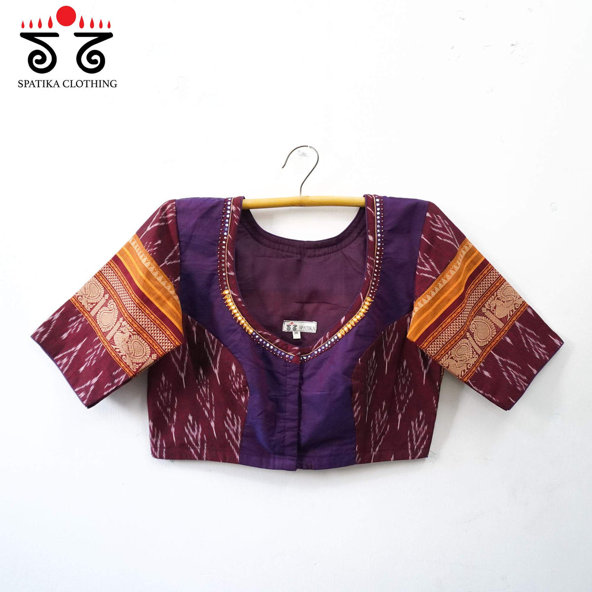 Purple Kanchi Cotton Handcrafted Blouse