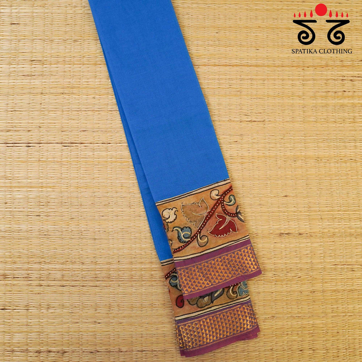 Pen kalamkari Handcrafted Blouse Fabric