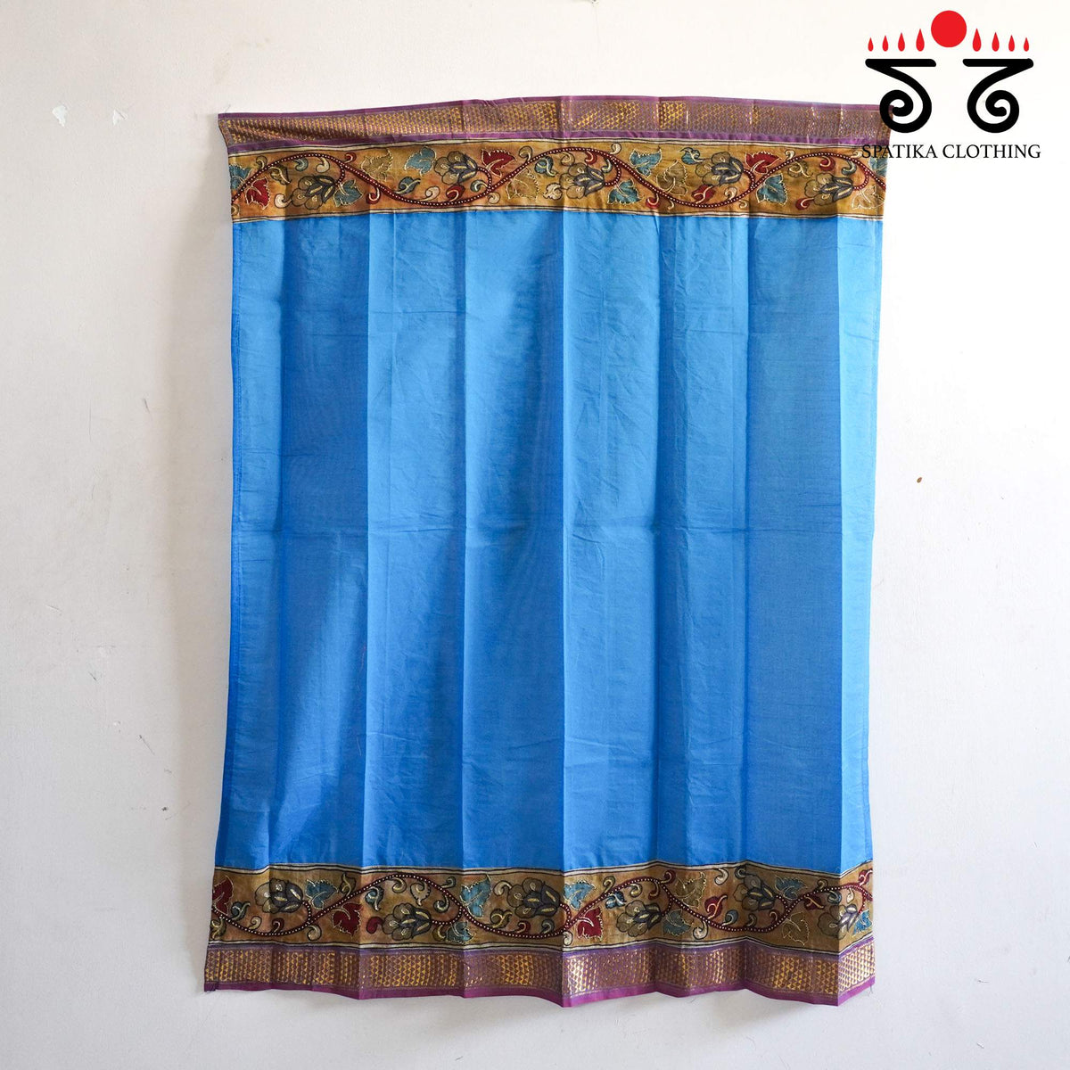 Pen kalamkari Handcrafted Blouse Fabric