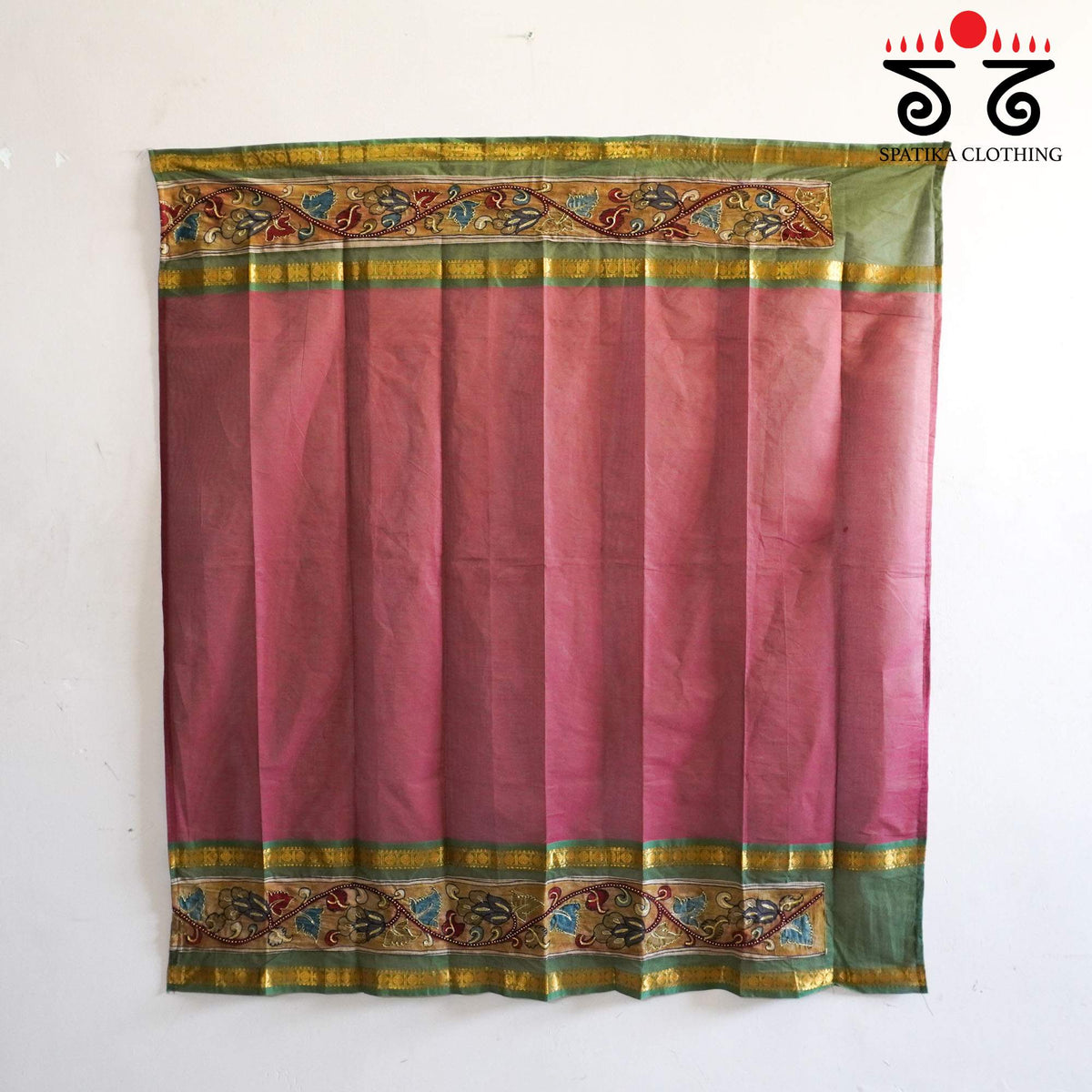 Pen kalamkari Handcrafted Blouse Fabric