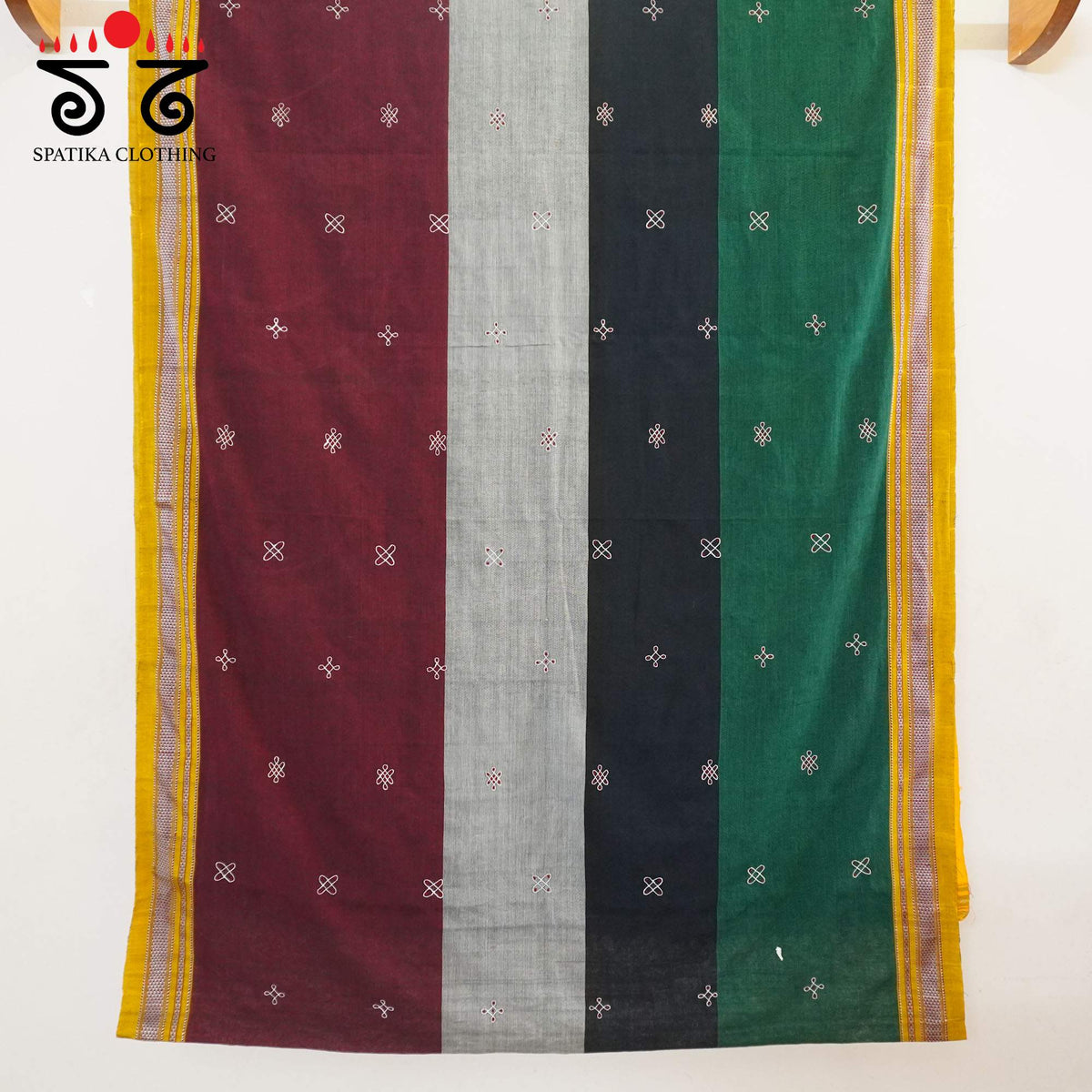 Ilkal kolam Embroidered Saree