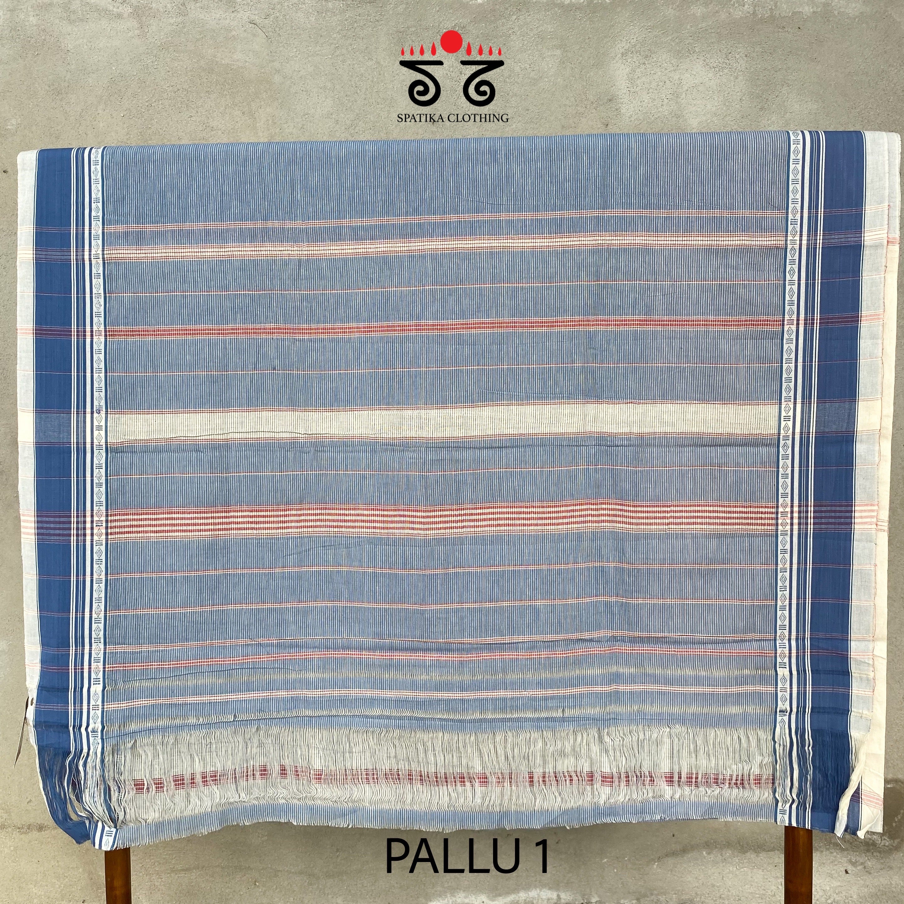 Aane Hejje - Blue & White Revival Saree