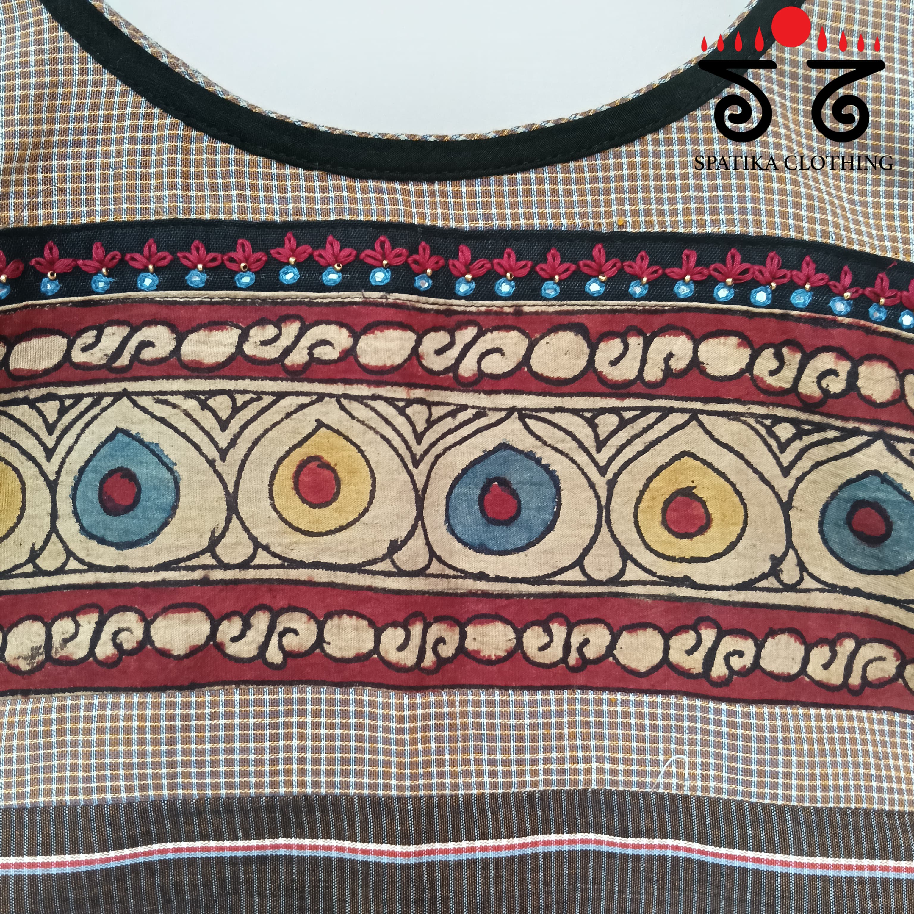 The Boondh - Brown Pen Kalamkari Blouse