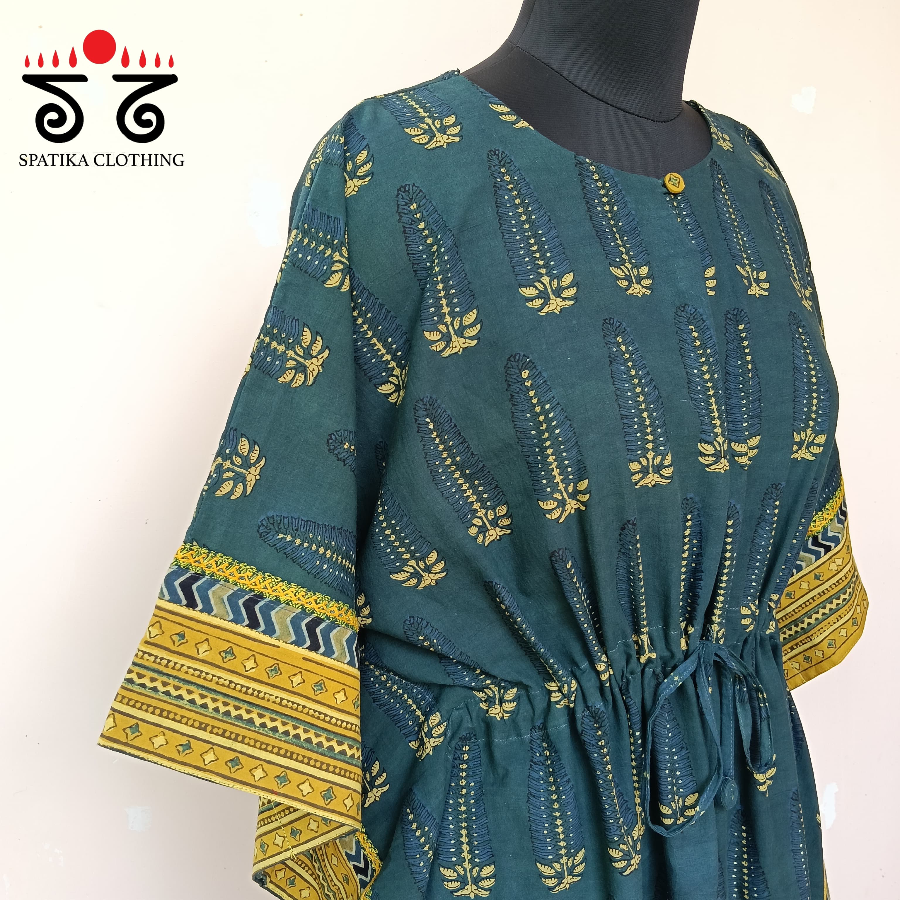 Hand-embroidered Kaftan Top