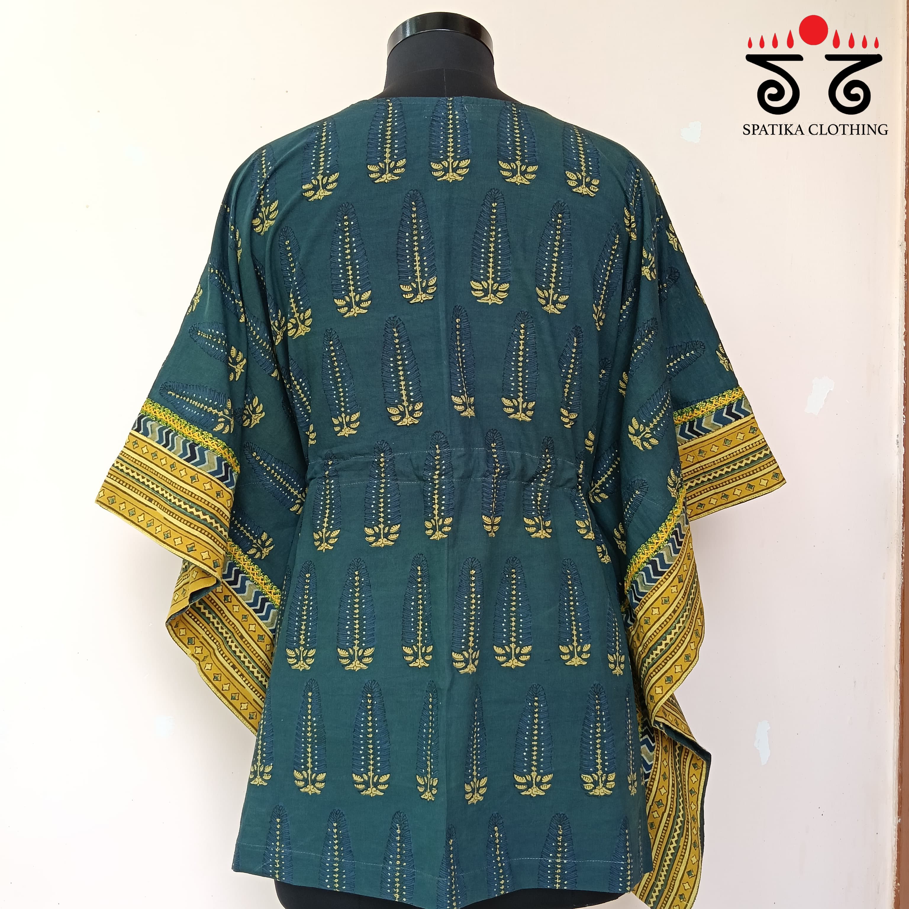 Hand-embroidered Kaftan Top