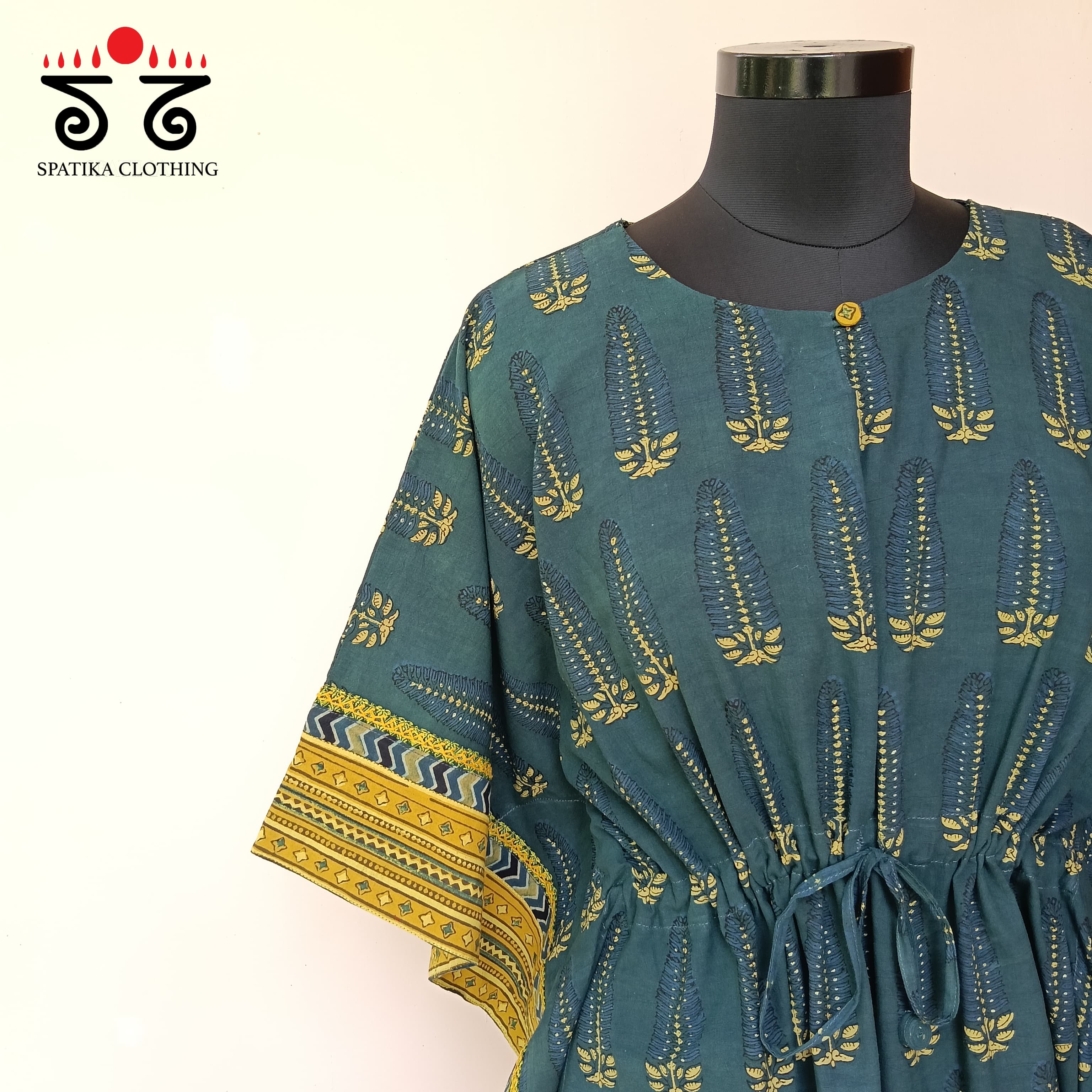 Hand-embroidered Kaftan Top