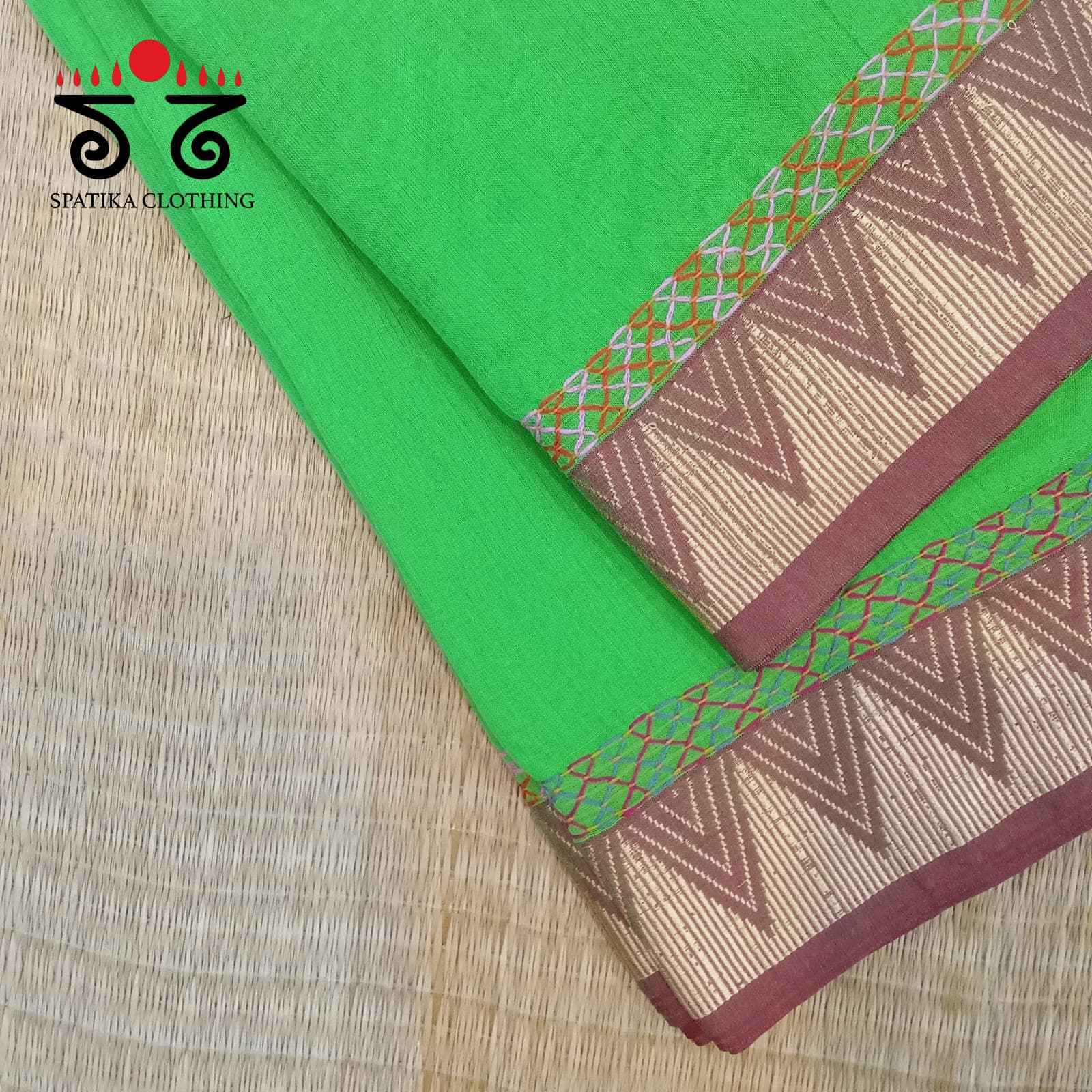 Green Lambani Hand-embroidered Saree