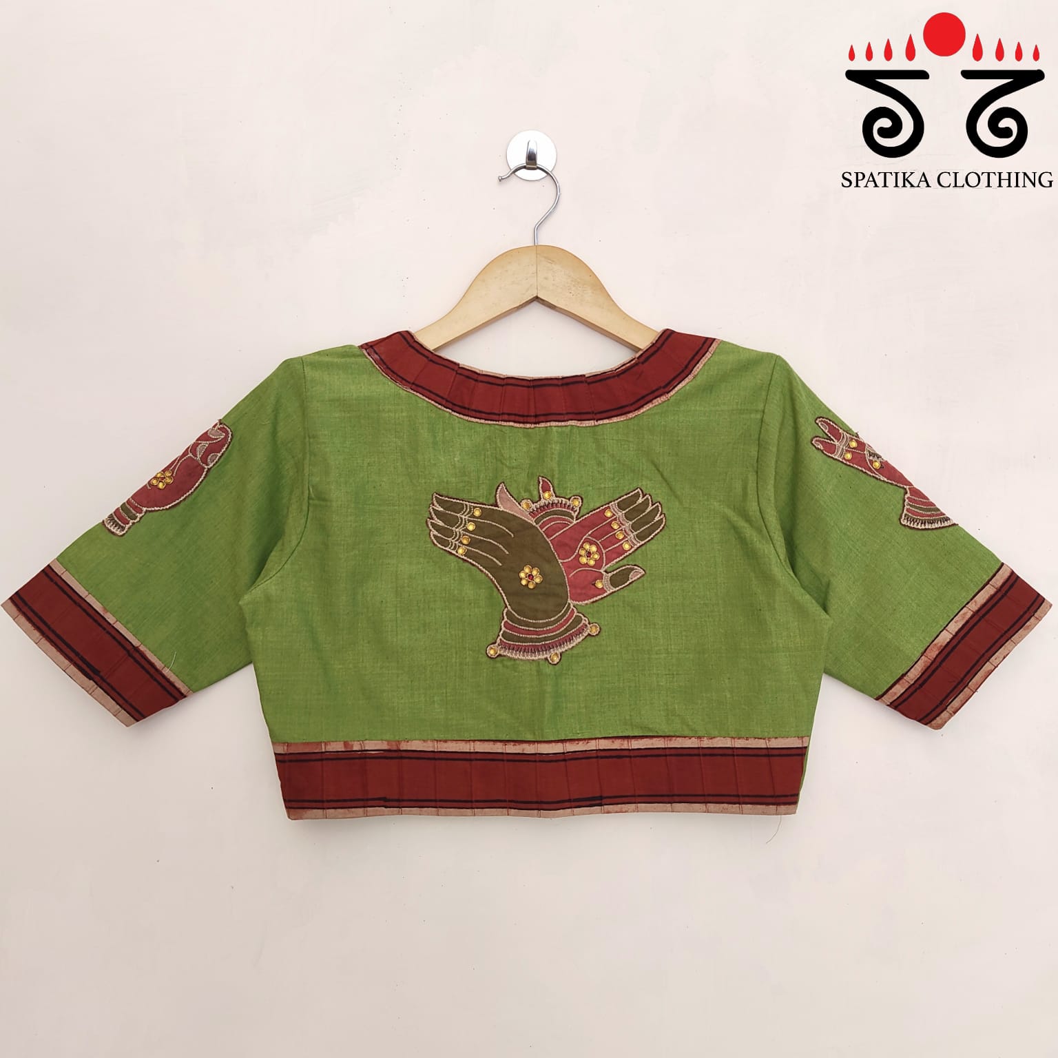 The Mudra - Green Hand Crafted Blouse