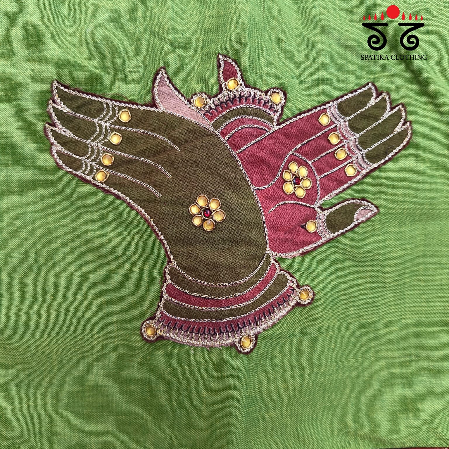 The Mudra - Green Hand Crafted Blouse