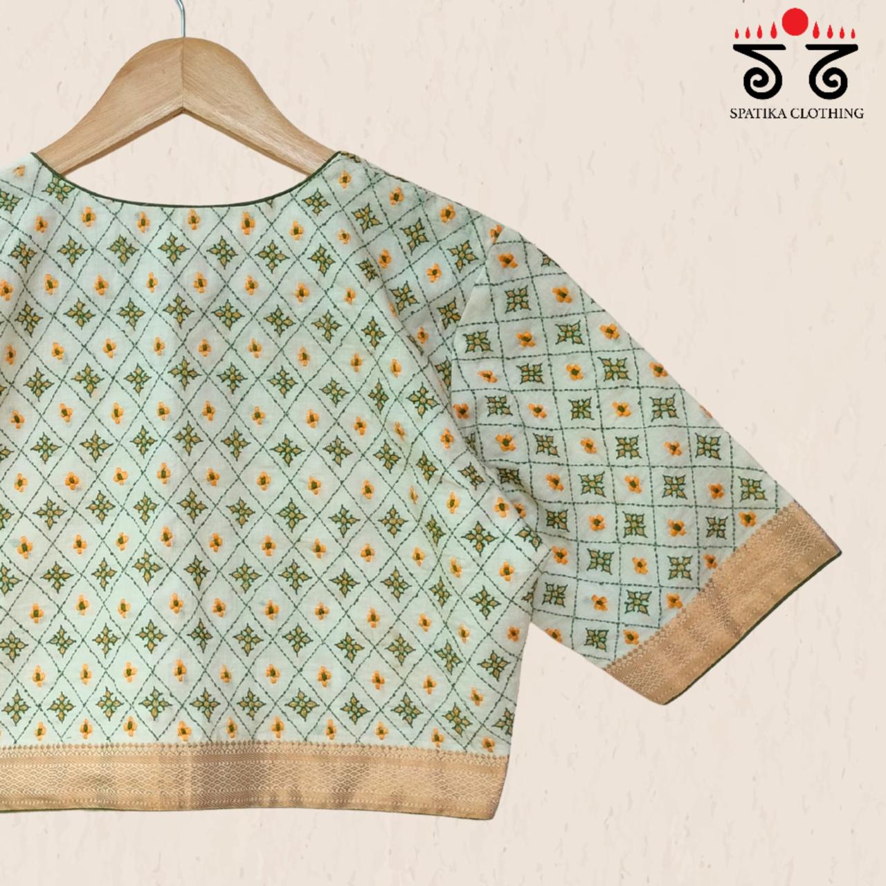 The Banjara White Hand Embroidered Blouse