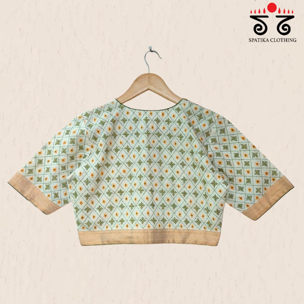 The Banjara White Hand Embroidered Blouse