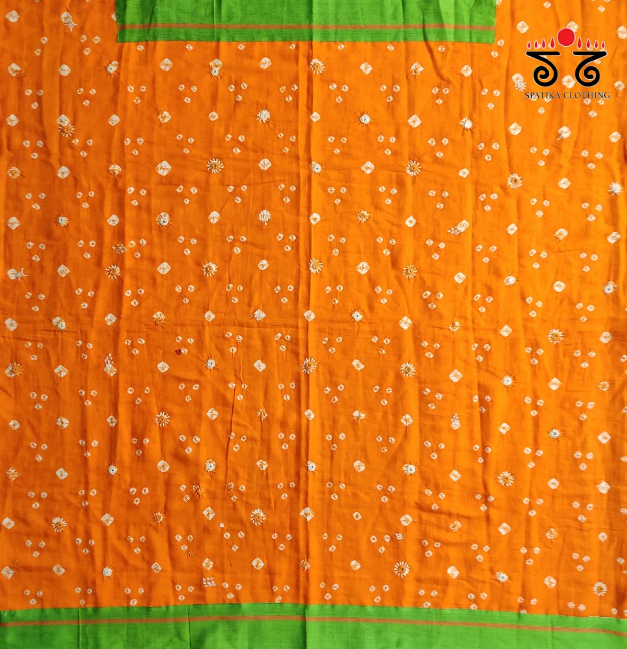 Hand Embroidered Bandhani Blouse Fabric