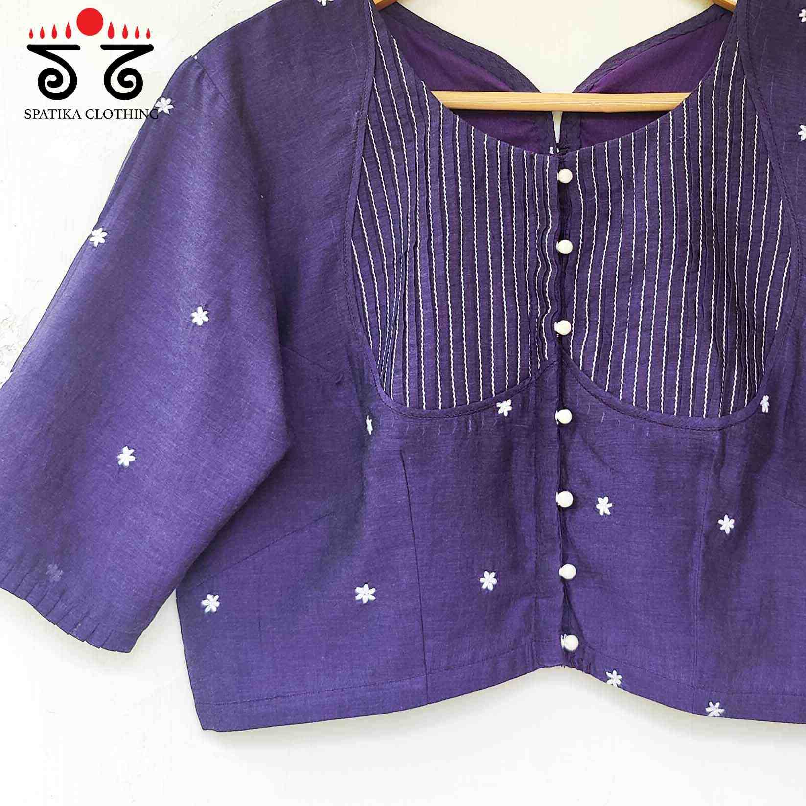 Purple Boondhi-Handcrafted Blouse