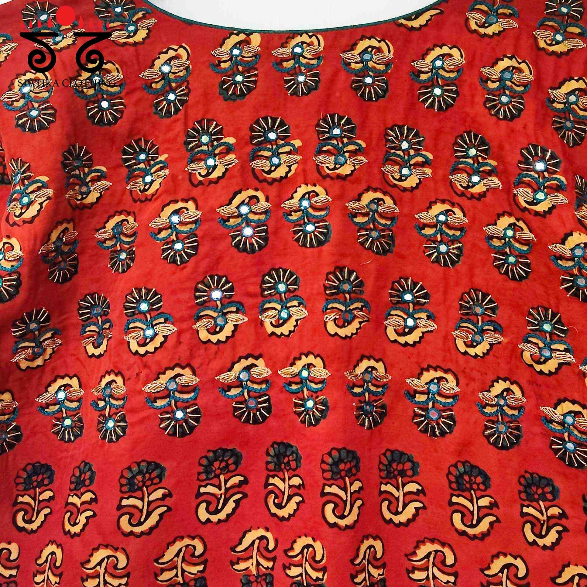The Festive Red Modal Blouse