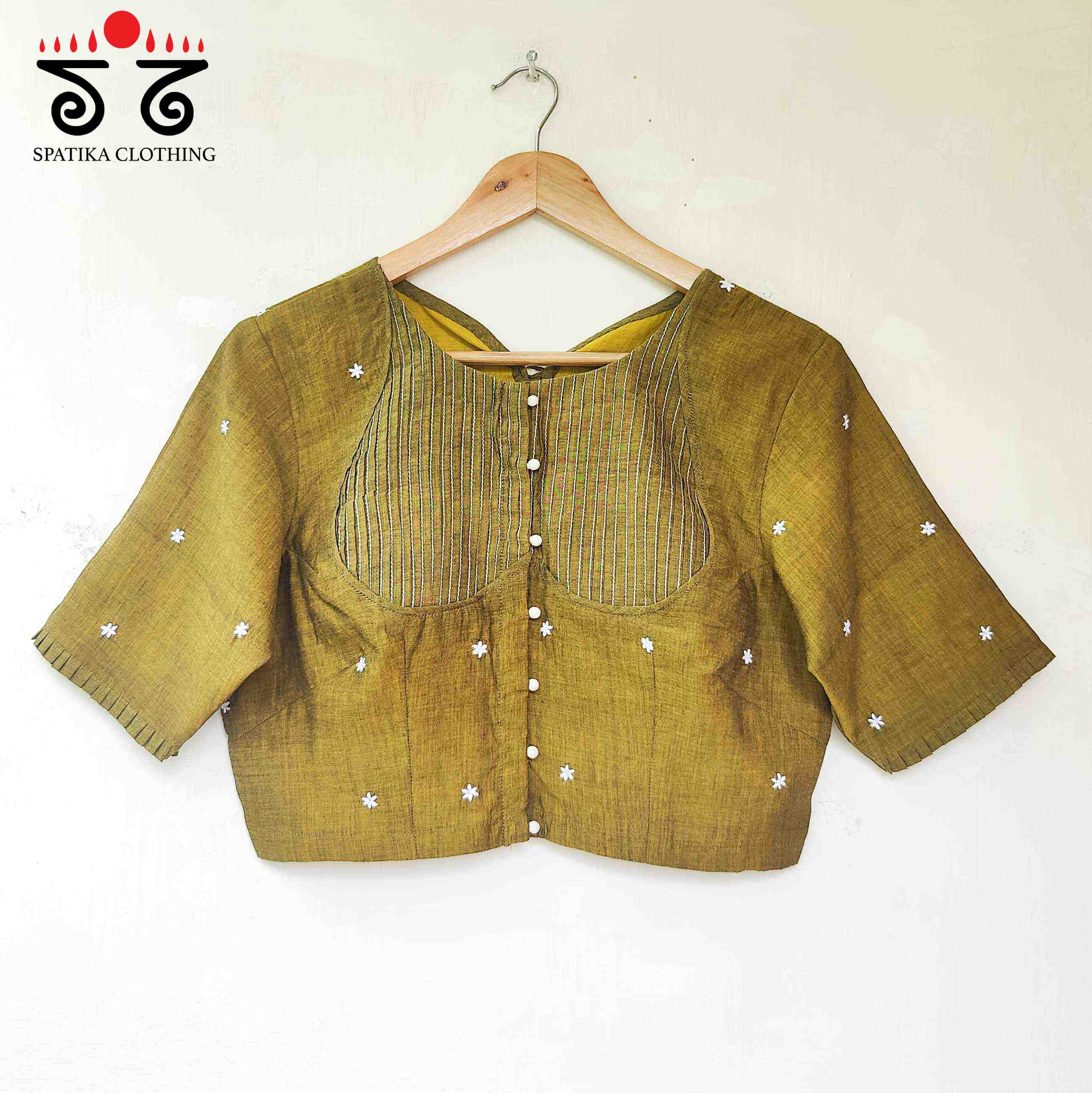 Brown Boondhi-Handcrafted Blouse