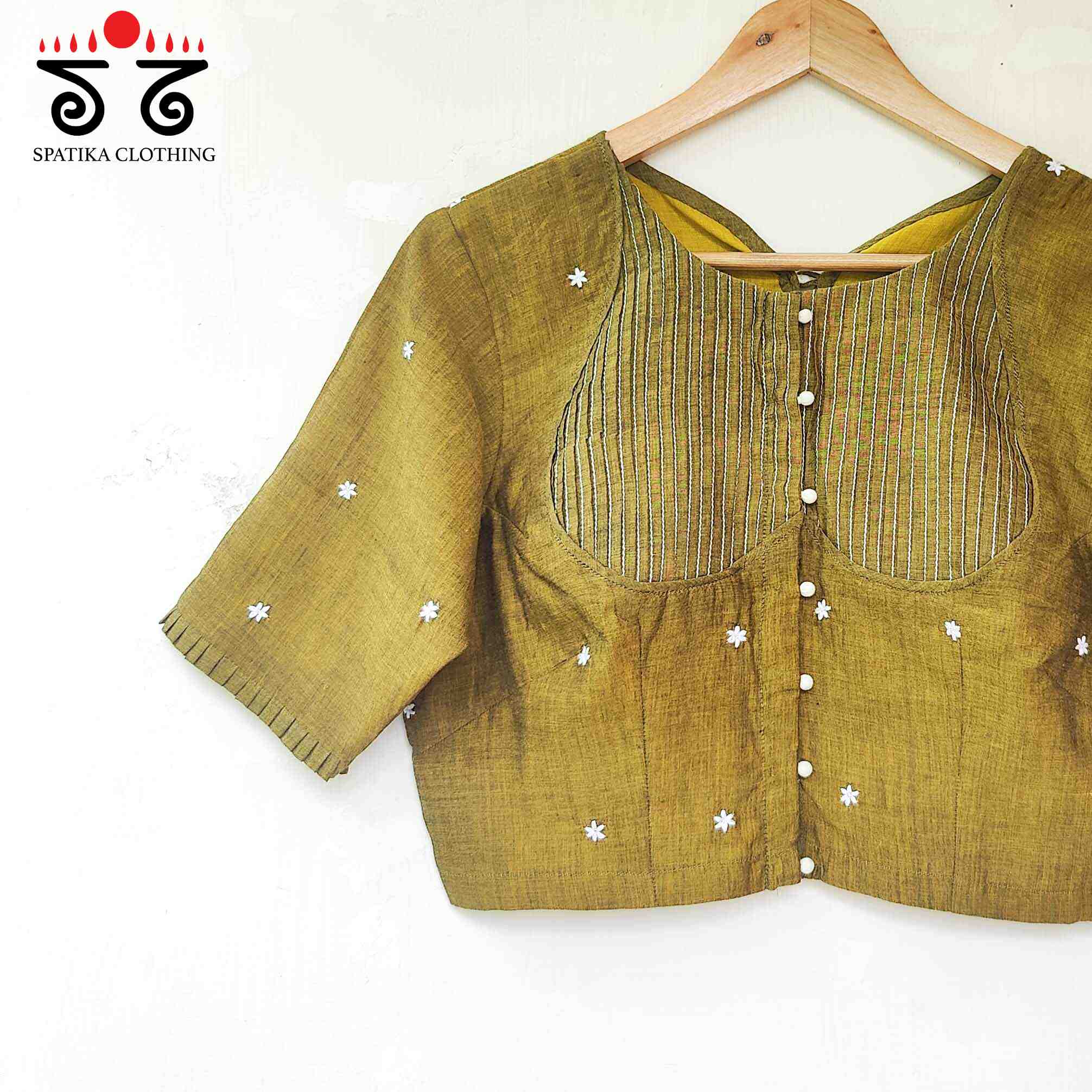 Brown Boondhi-Handcrafted Blouse