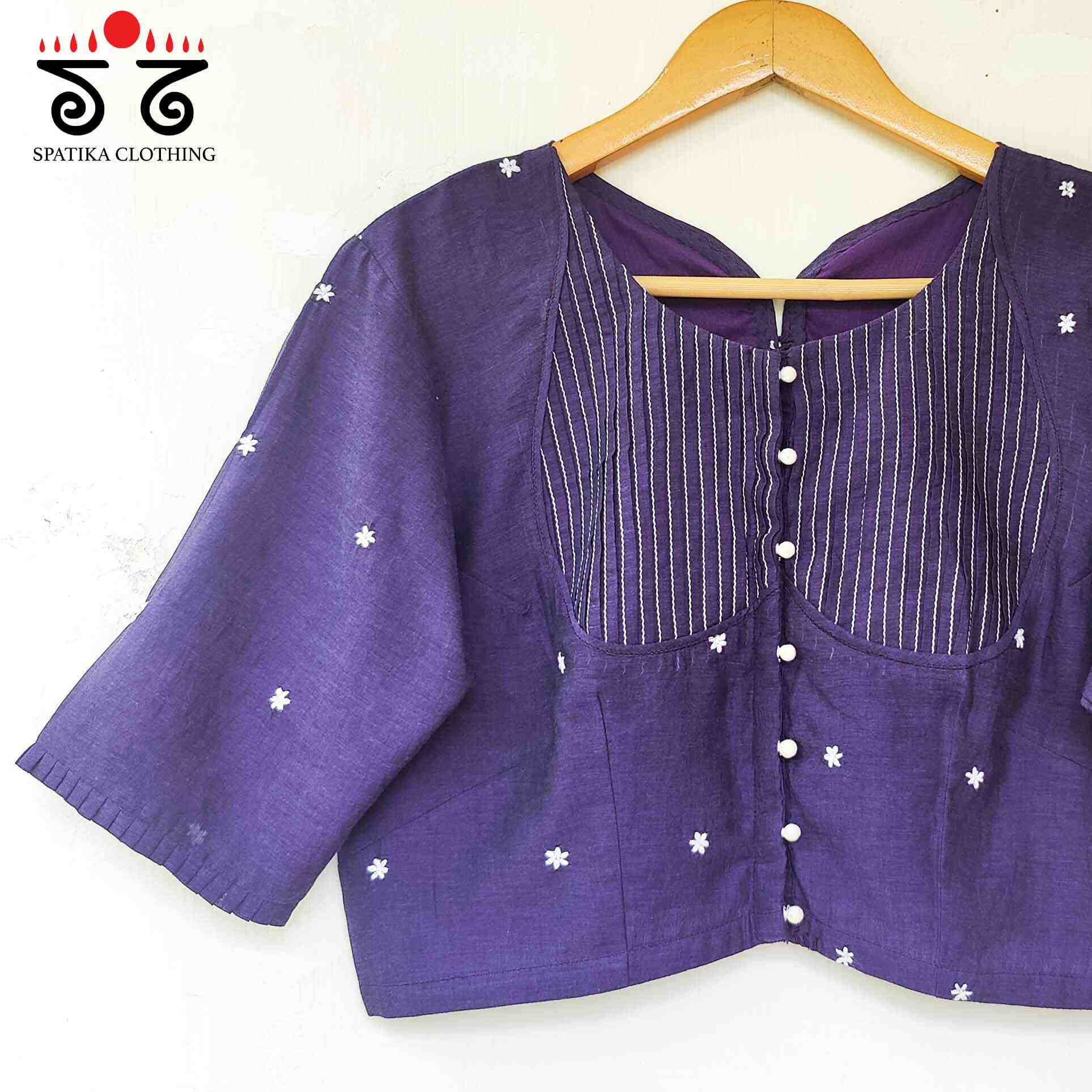 Purple Boondhi-Handcrafted Blouse