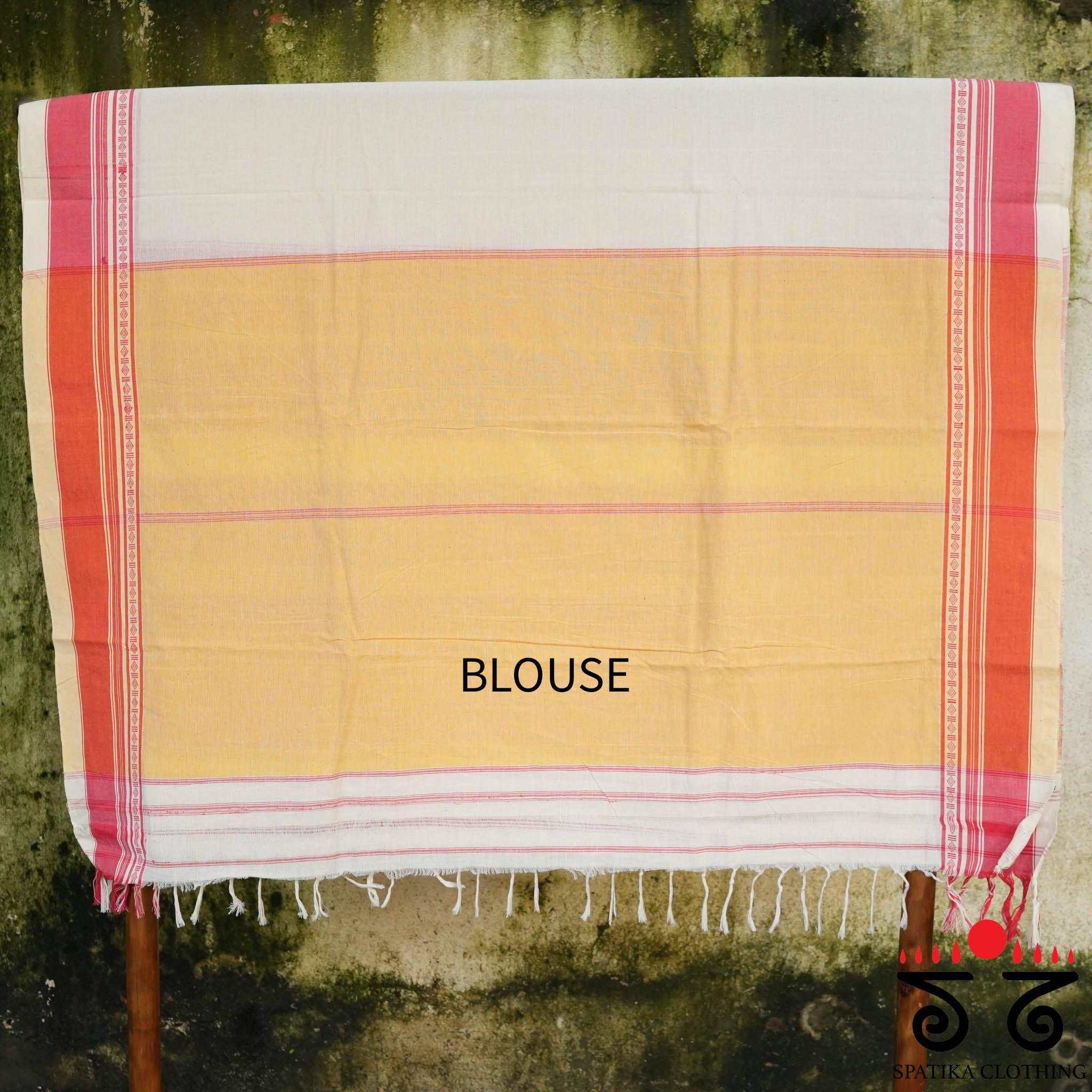 Aane Hejje - White & Orange Revival Saree