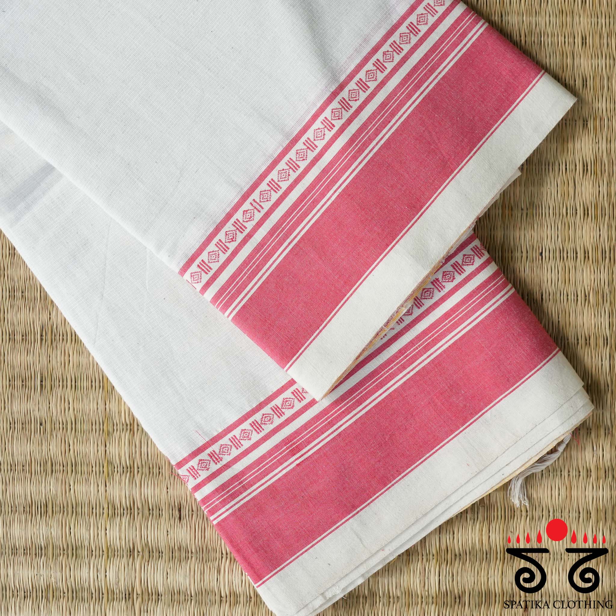 Aane Hejje - White & Orange Revival Saree
