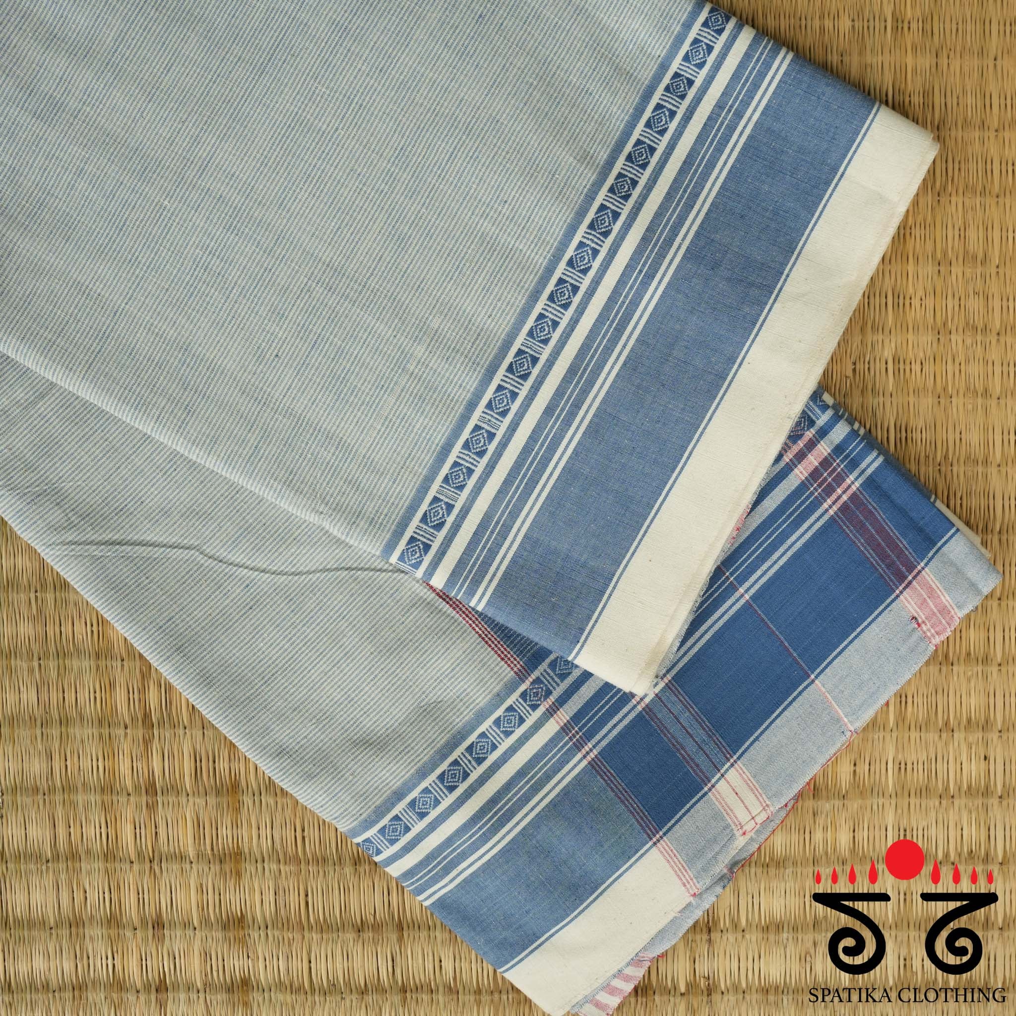 Aane Hejje - Light Blue & White Revival Saree