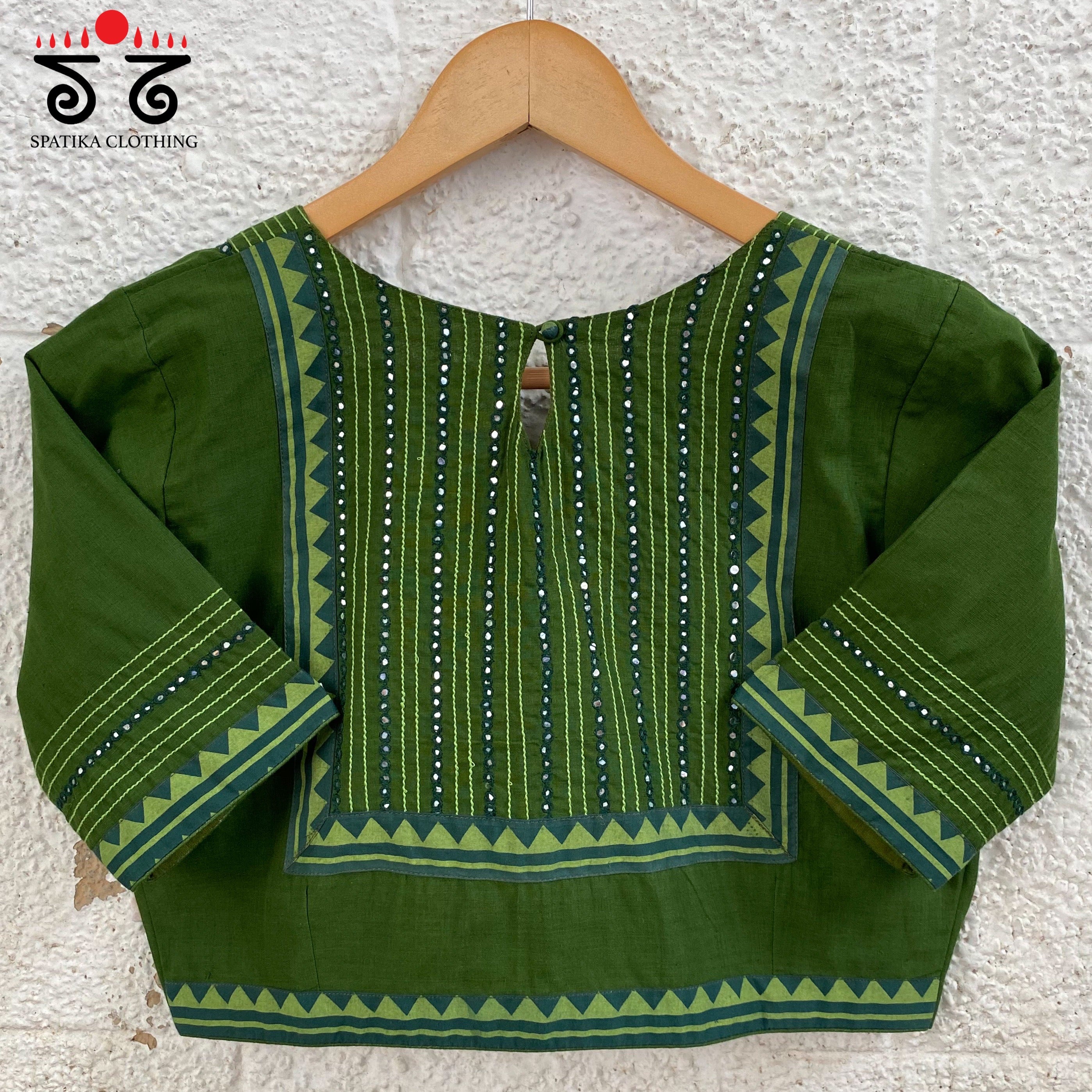 Hand - Embroidered Mirror Work Blouse
