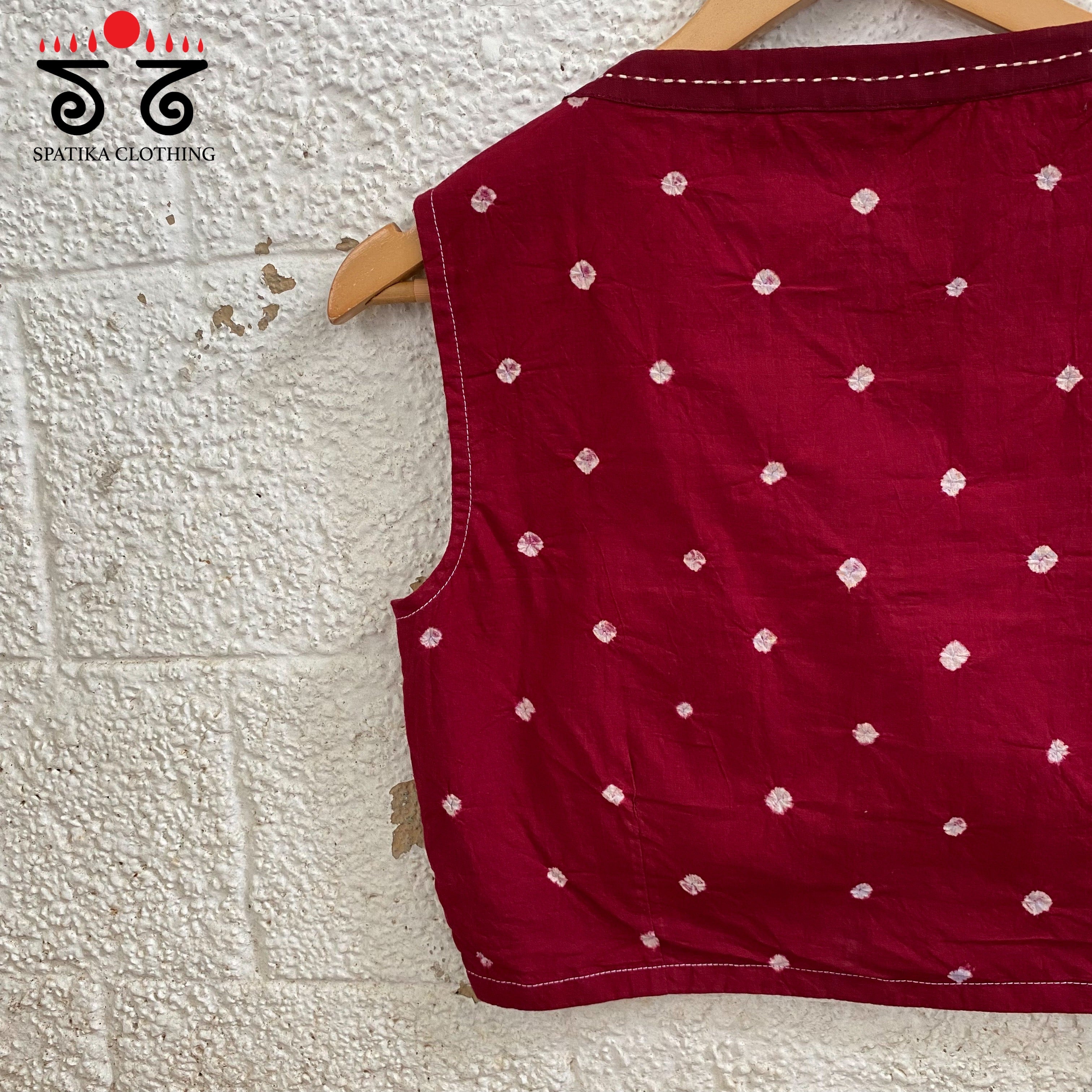 Bandhani Sleeveless Blouse