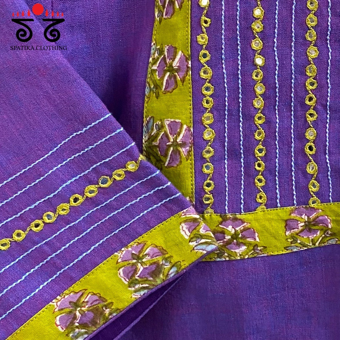 Hand - Embroidered Mirror Work Blouse