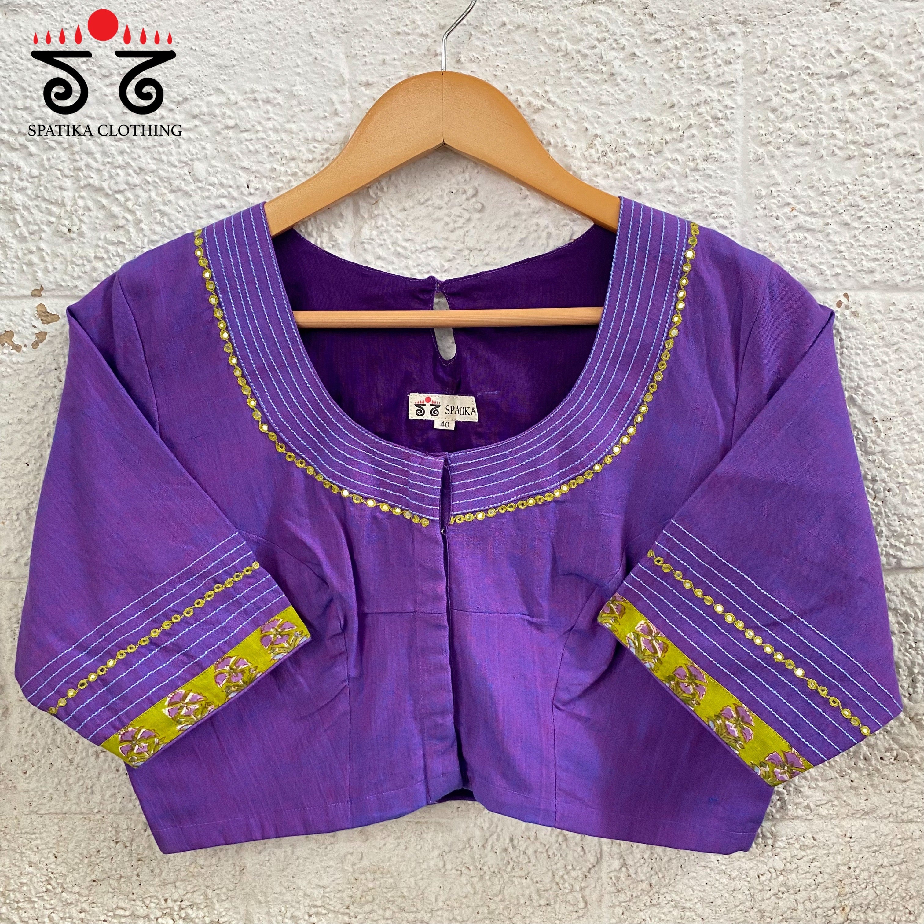 Hand - Embroidered Mirror Work Blouse