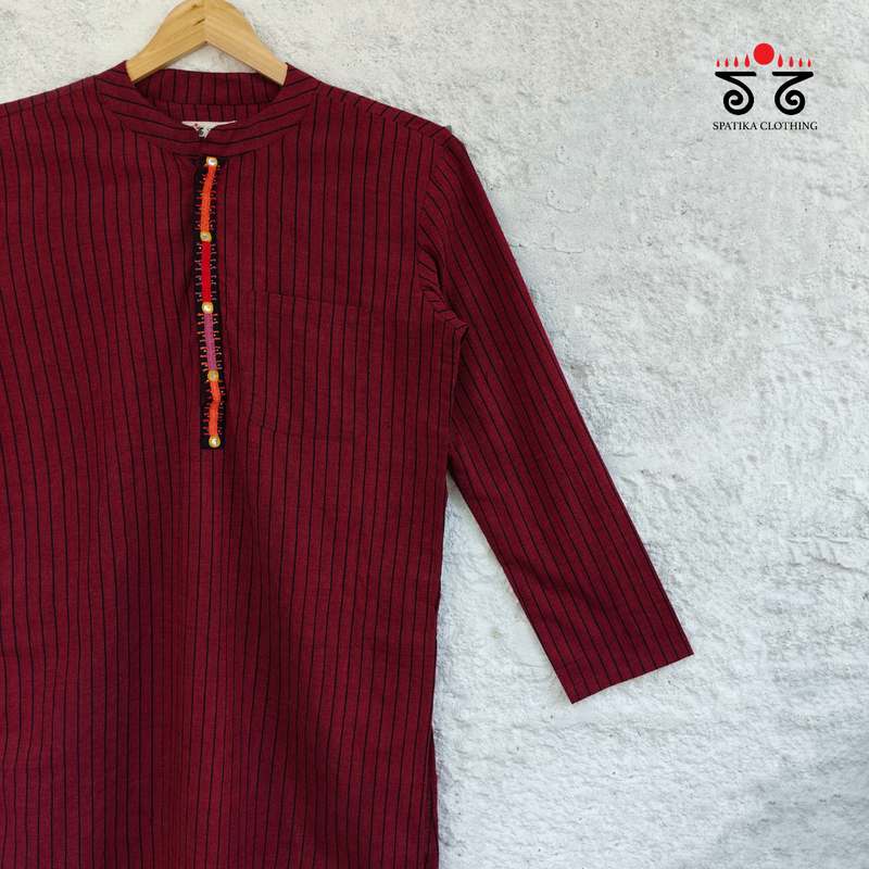 Men's Handwoven Cotton Kurta