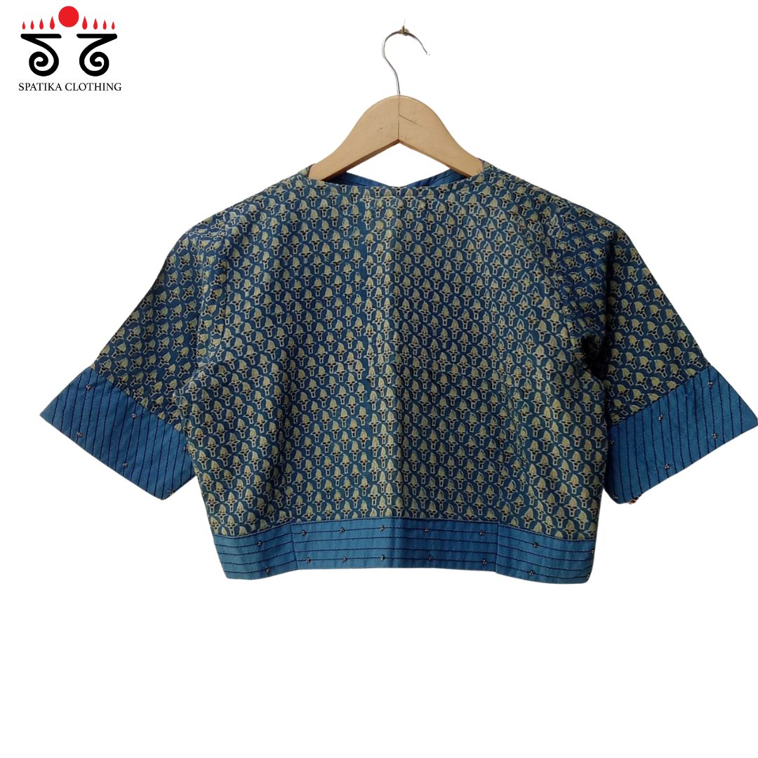 Ajrak Hand Embroidered Blouse