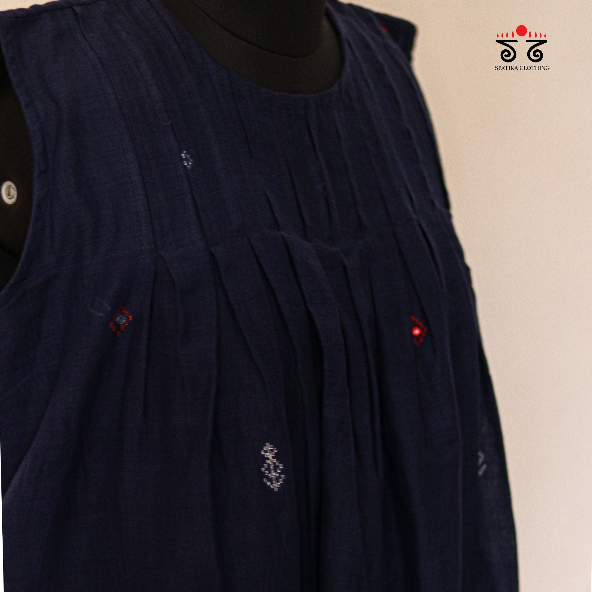 Jamdhani Pleated Top