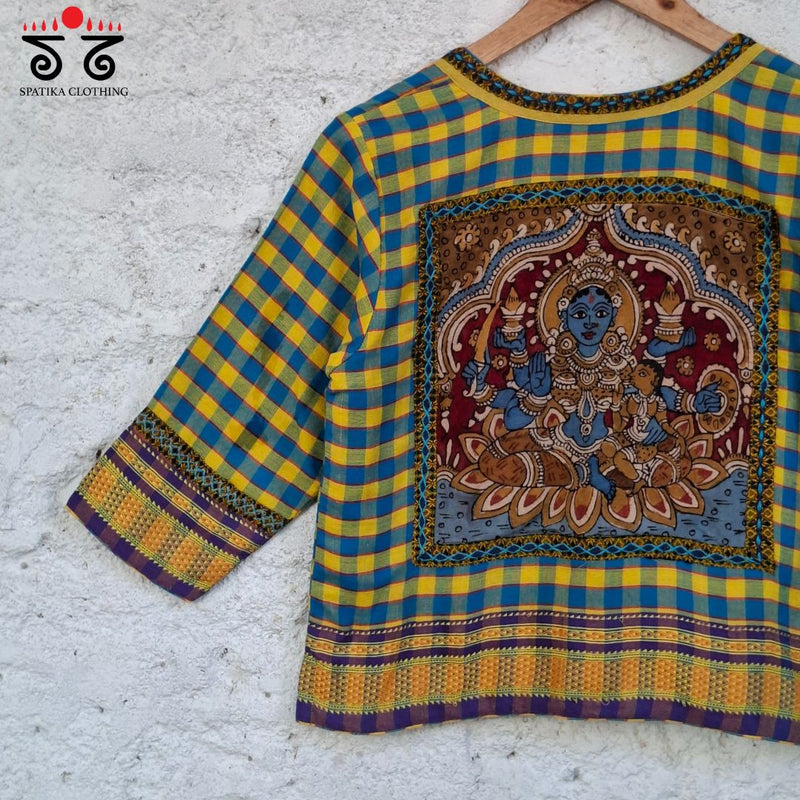 Ashta Lakshmi - Pen Kalamkari Croptop