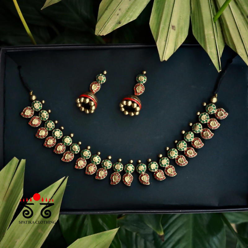 Terracotta Temple Jewellery Set