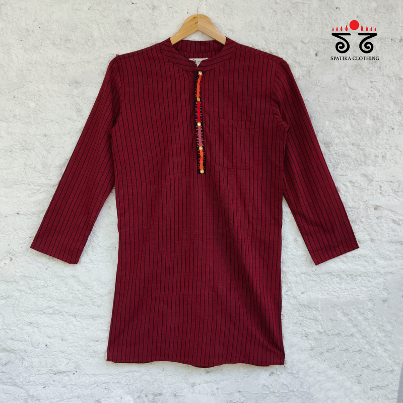 Men's Handwoven Cotton Kurta