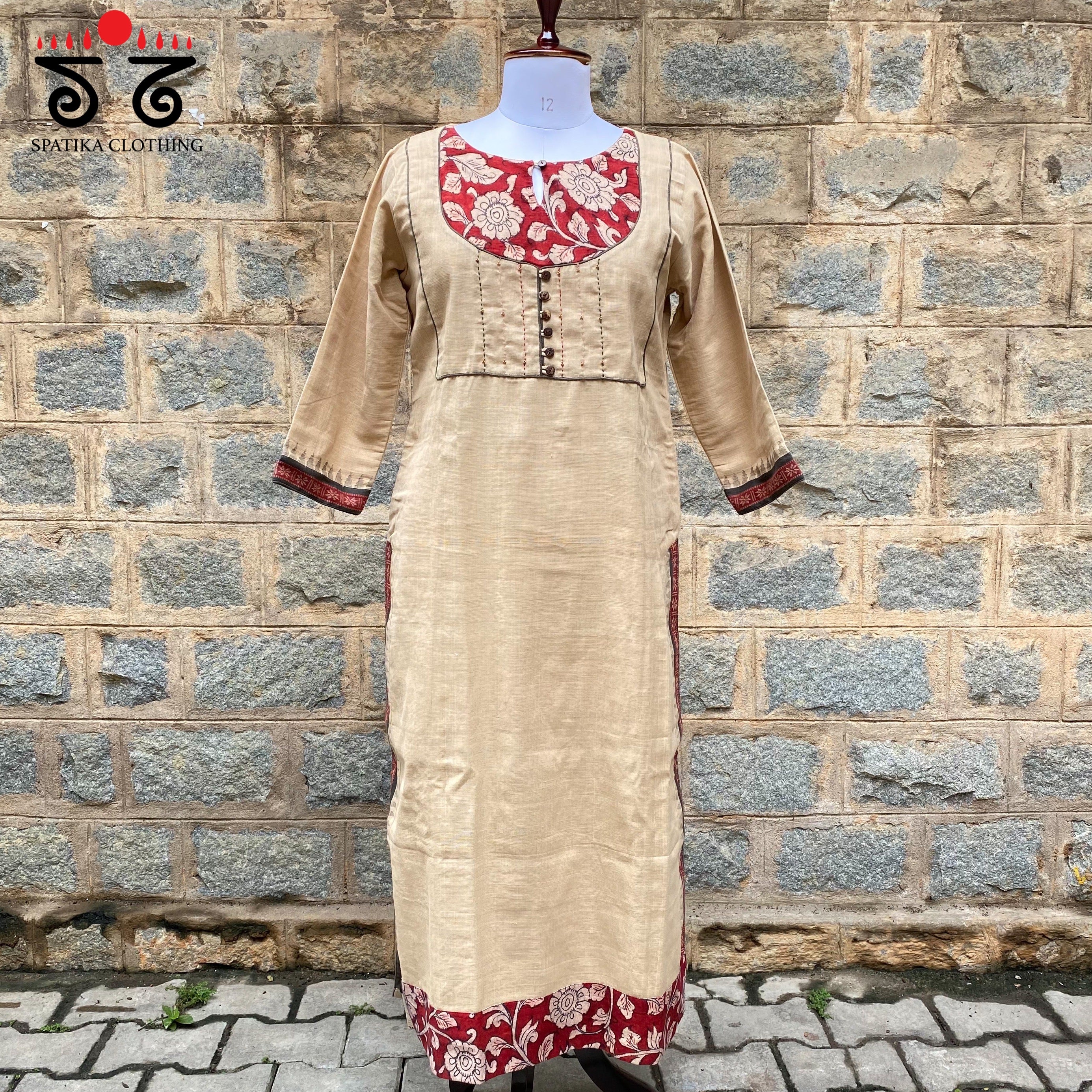 Pen kalamkari Kurta Pants Co - Ordinates