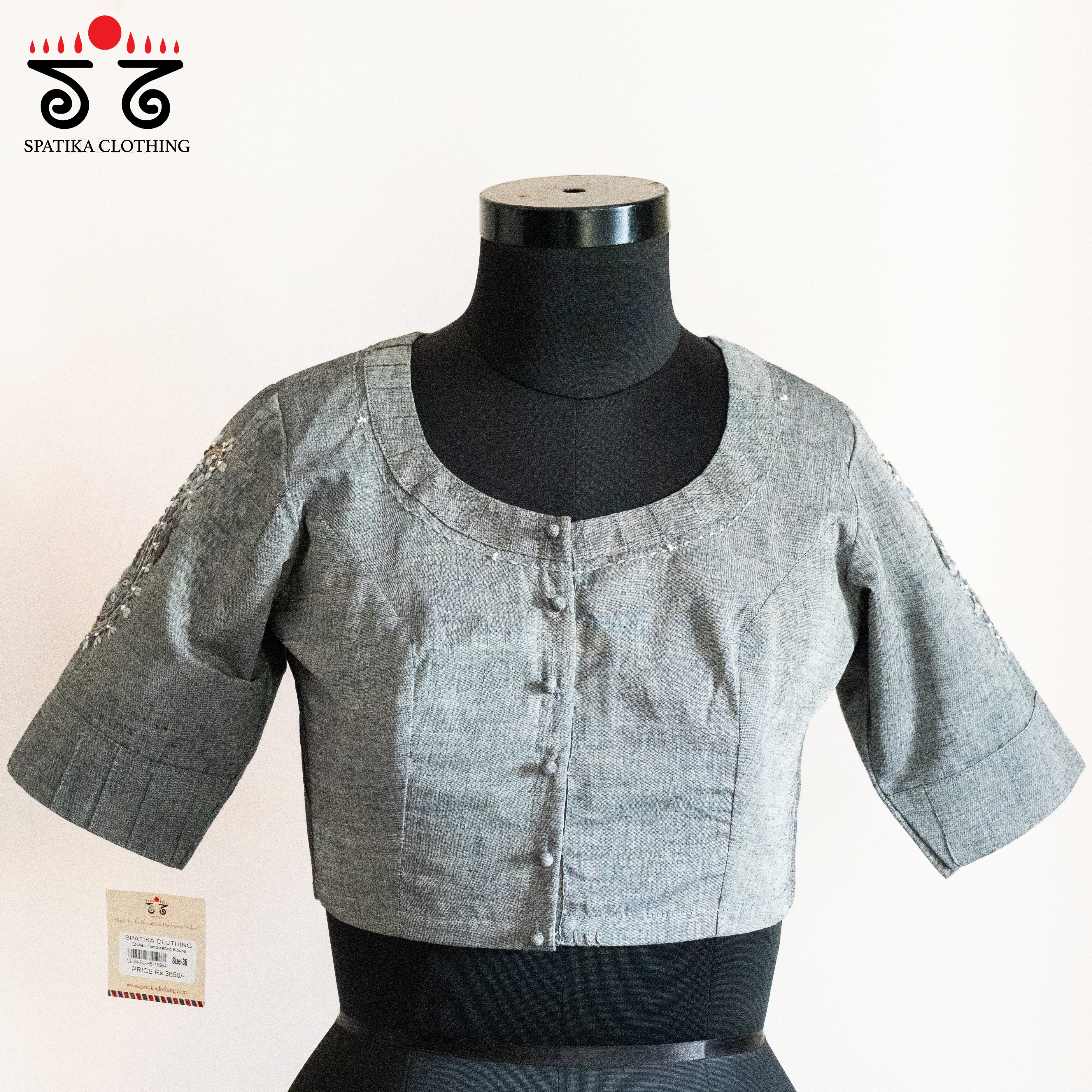 The Chikankari Grey Blouse - New Version!