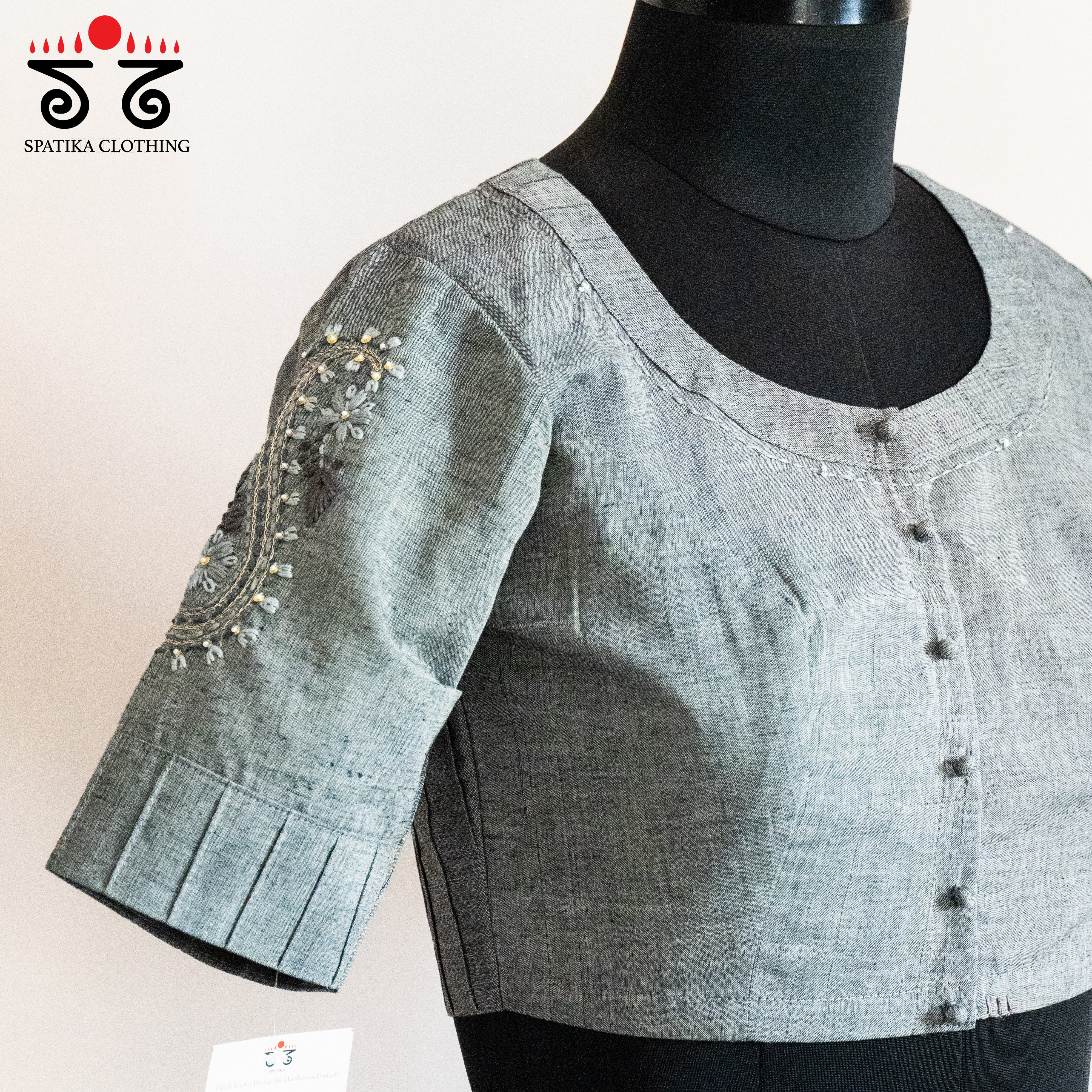 The Chikankari Grey Blouse - New Version!