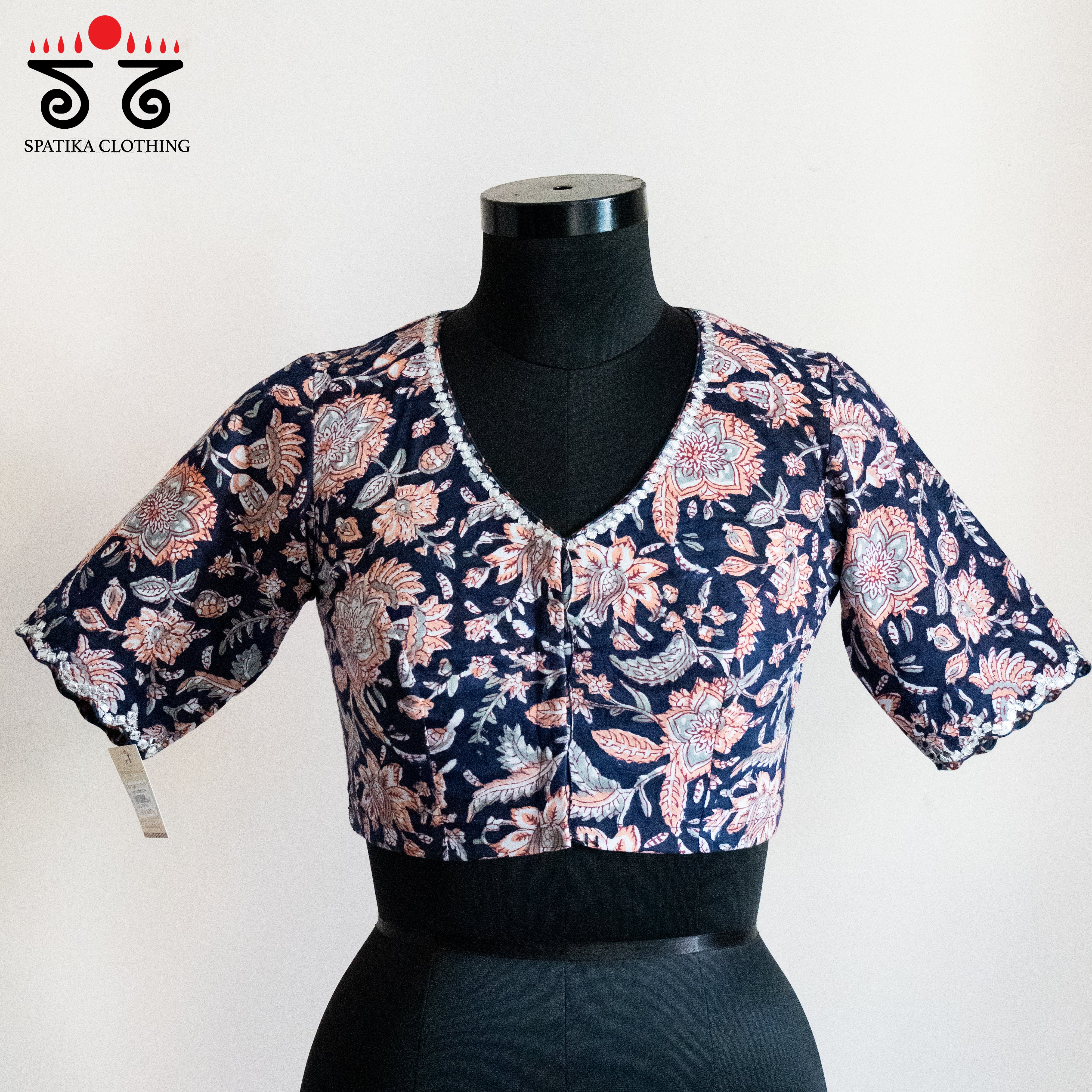 The Scalloped Blue Blouse